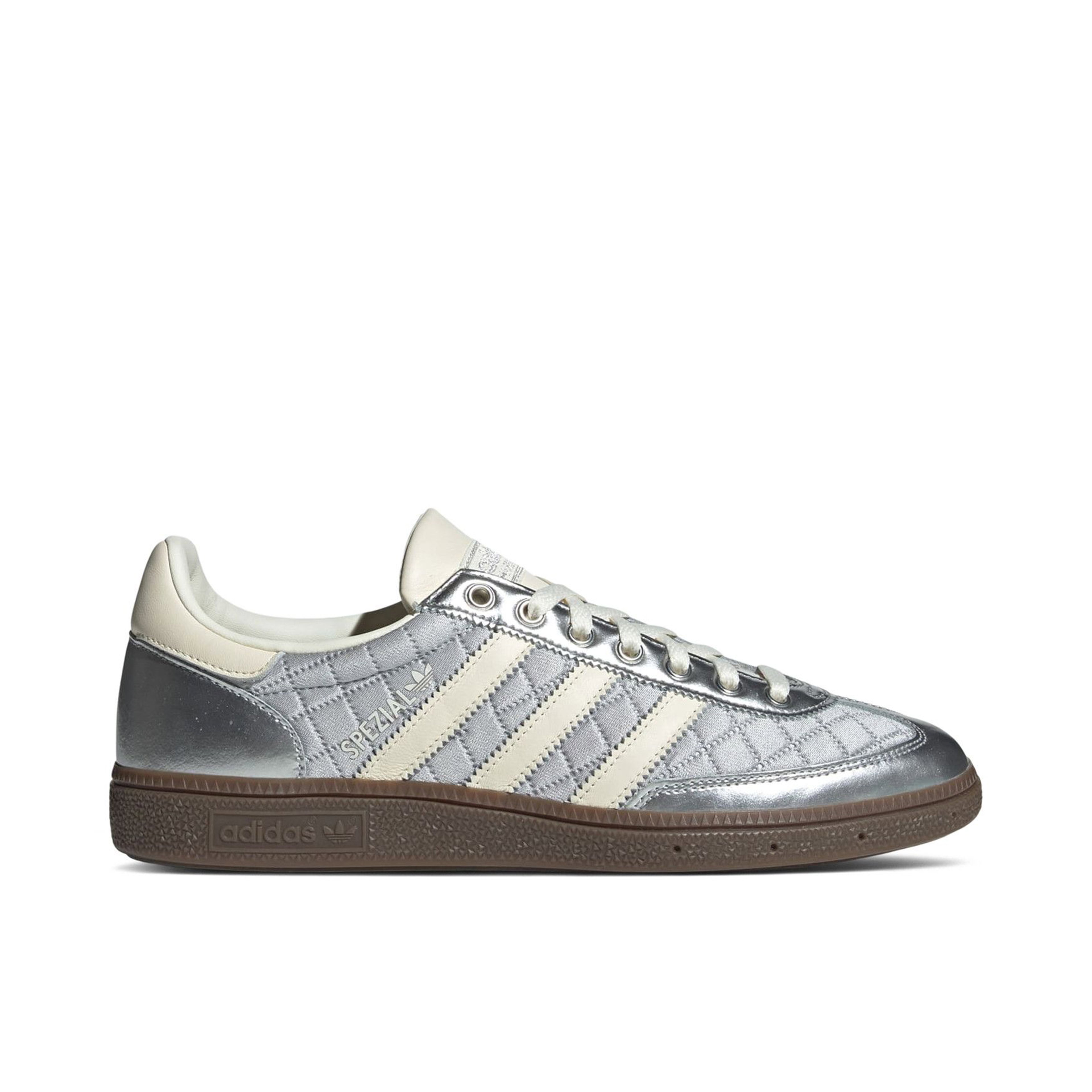 Adidas Handball Spezial Silver Metallic Cream White Gum Womens
