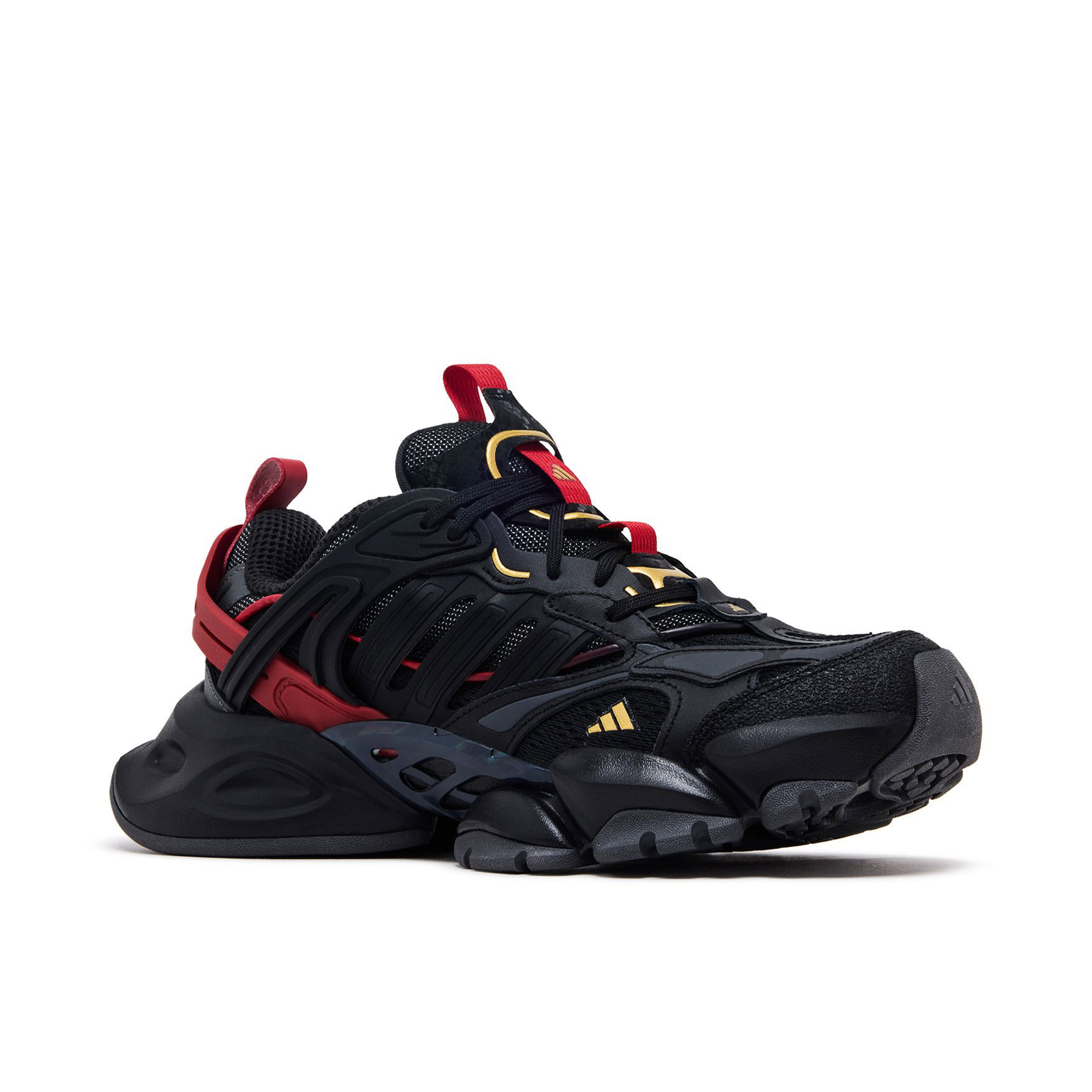 Adidas XLG Runner Deluxe Black Gold Metallic Red