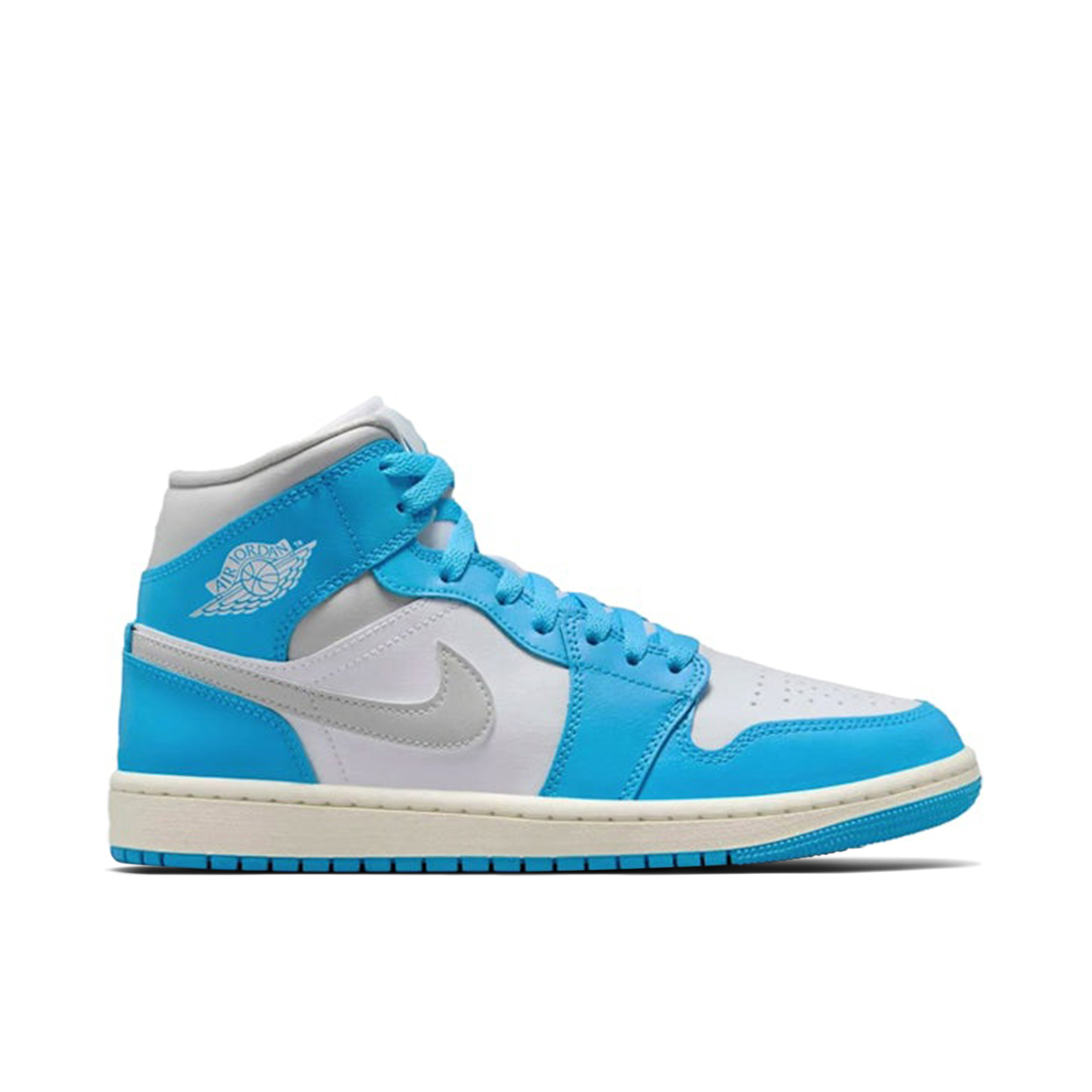 Air Jordan 1 Mid Dark Powder Blue White Sail Neutral Grey Womens
