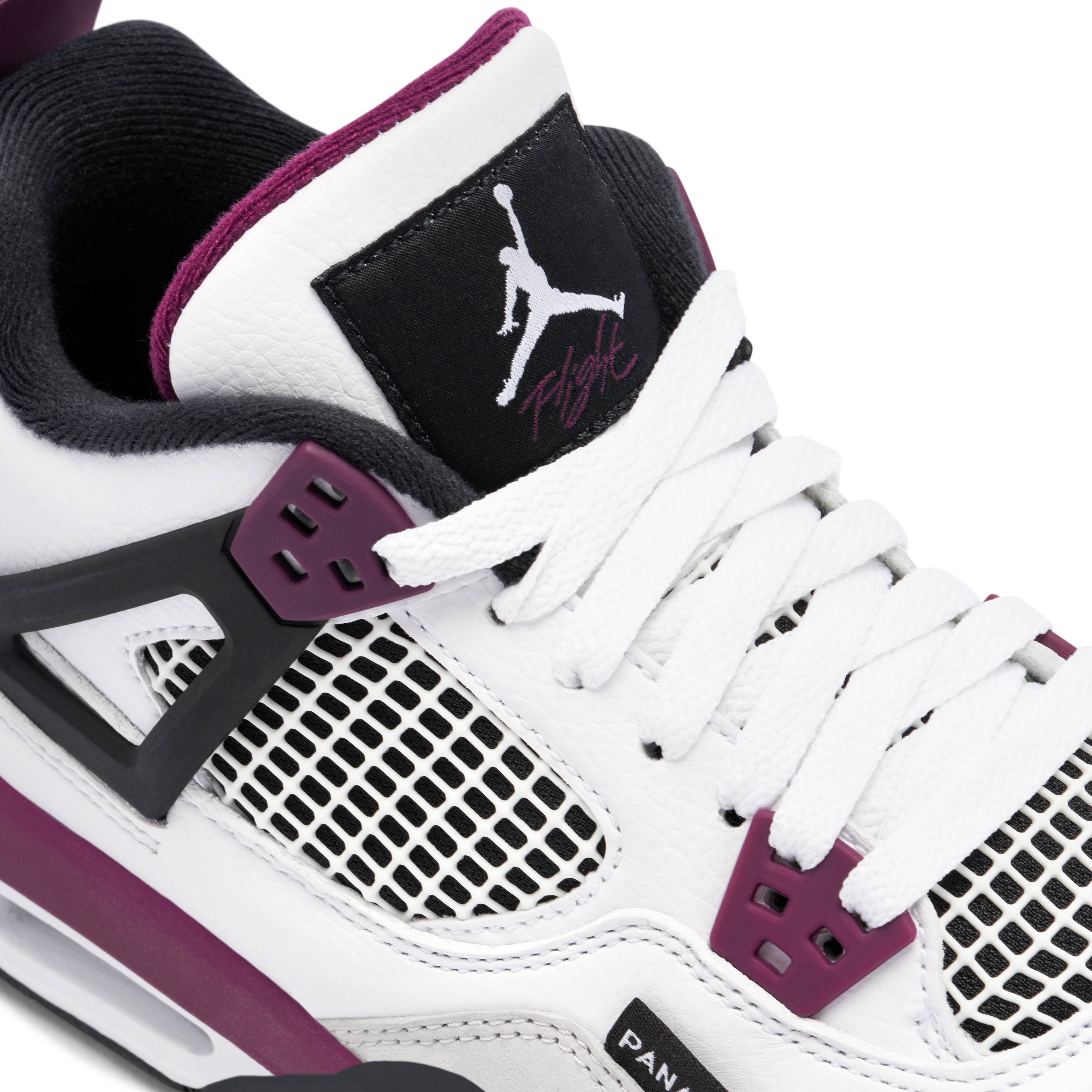 Air Jordan 4 x PSG White Neutral Grey Bordeaux GS | CZ6509-100 | Laced