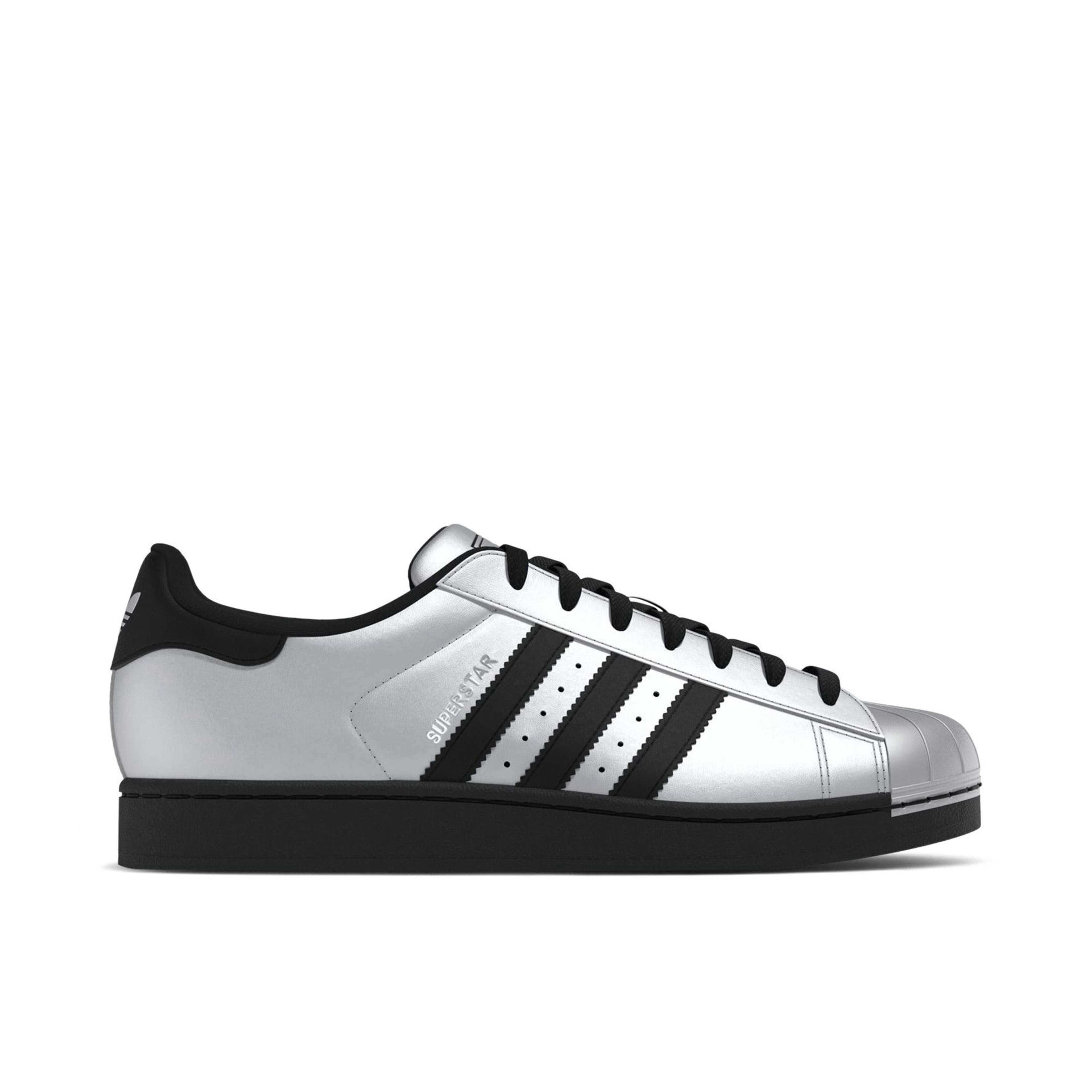 Adidas Superstar II Metallic Silver Black Silver Toe