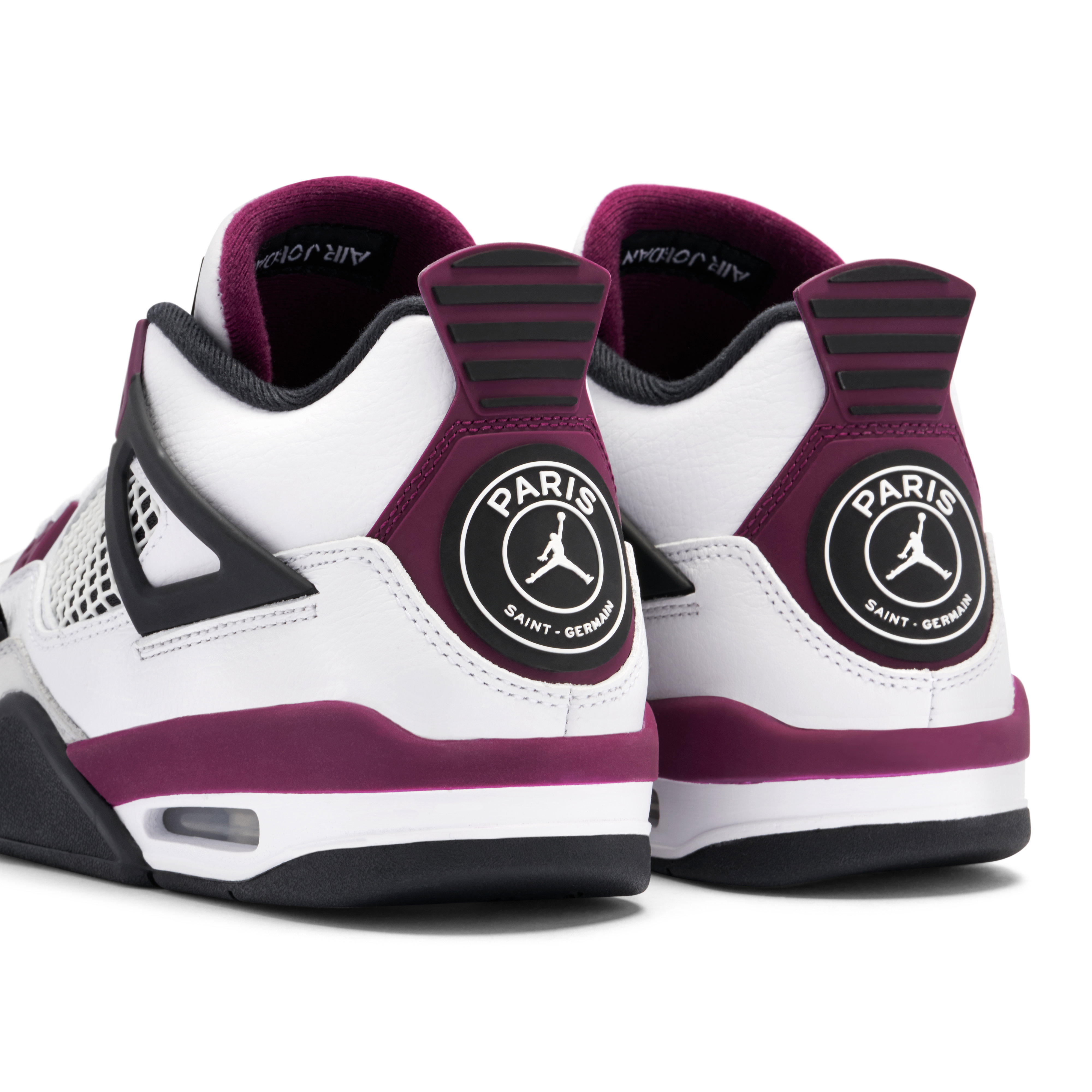Paris Saint Germain ×Nike Air Jordan 4 Retro "White/Bordeaux/Neutral Gray" Nike Air Jordan 4 Retro PSG - White/Bordeaux/Neutral Grey/Black