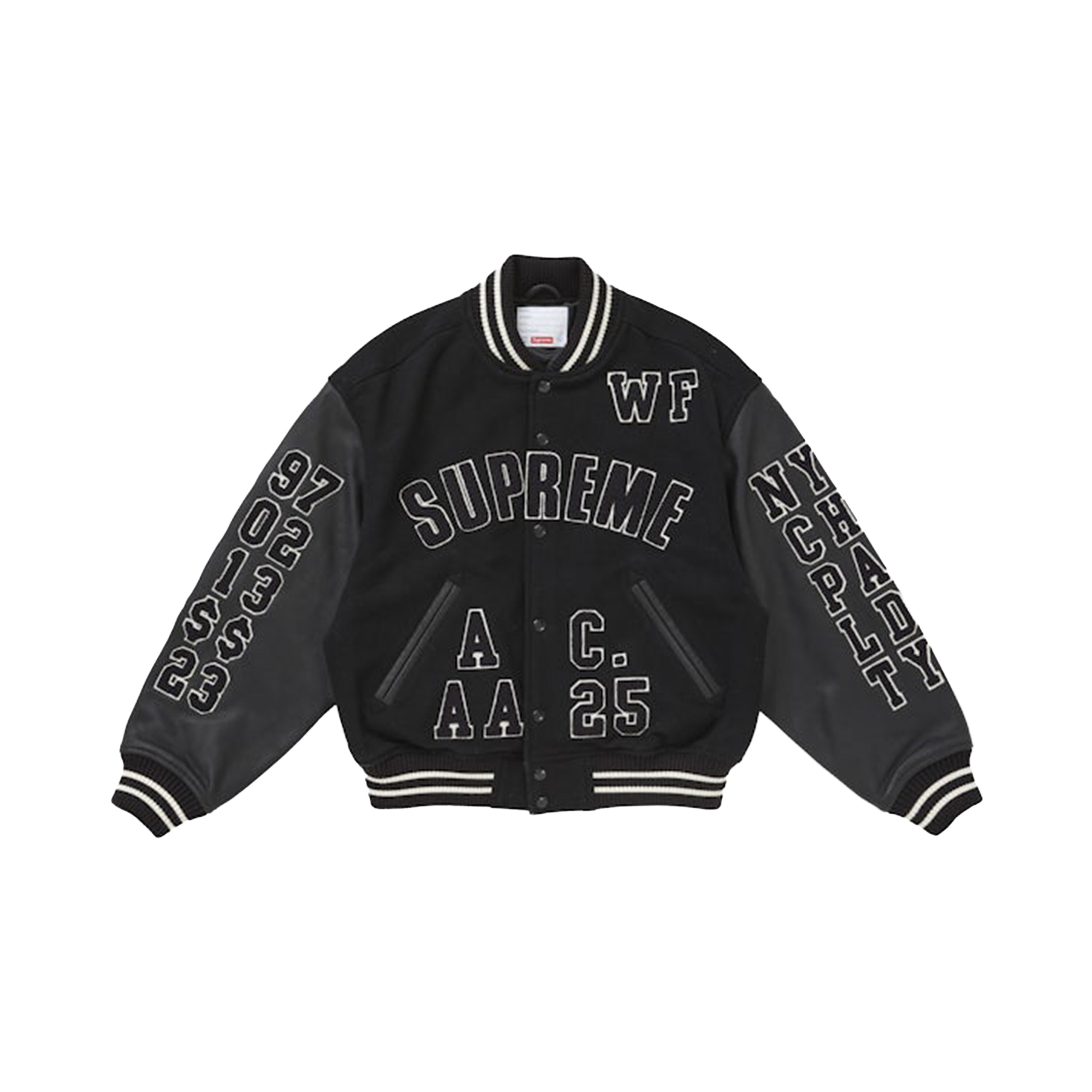 Supreme Praises Varsity Jacket Black | SUPREME-01752 | Laced