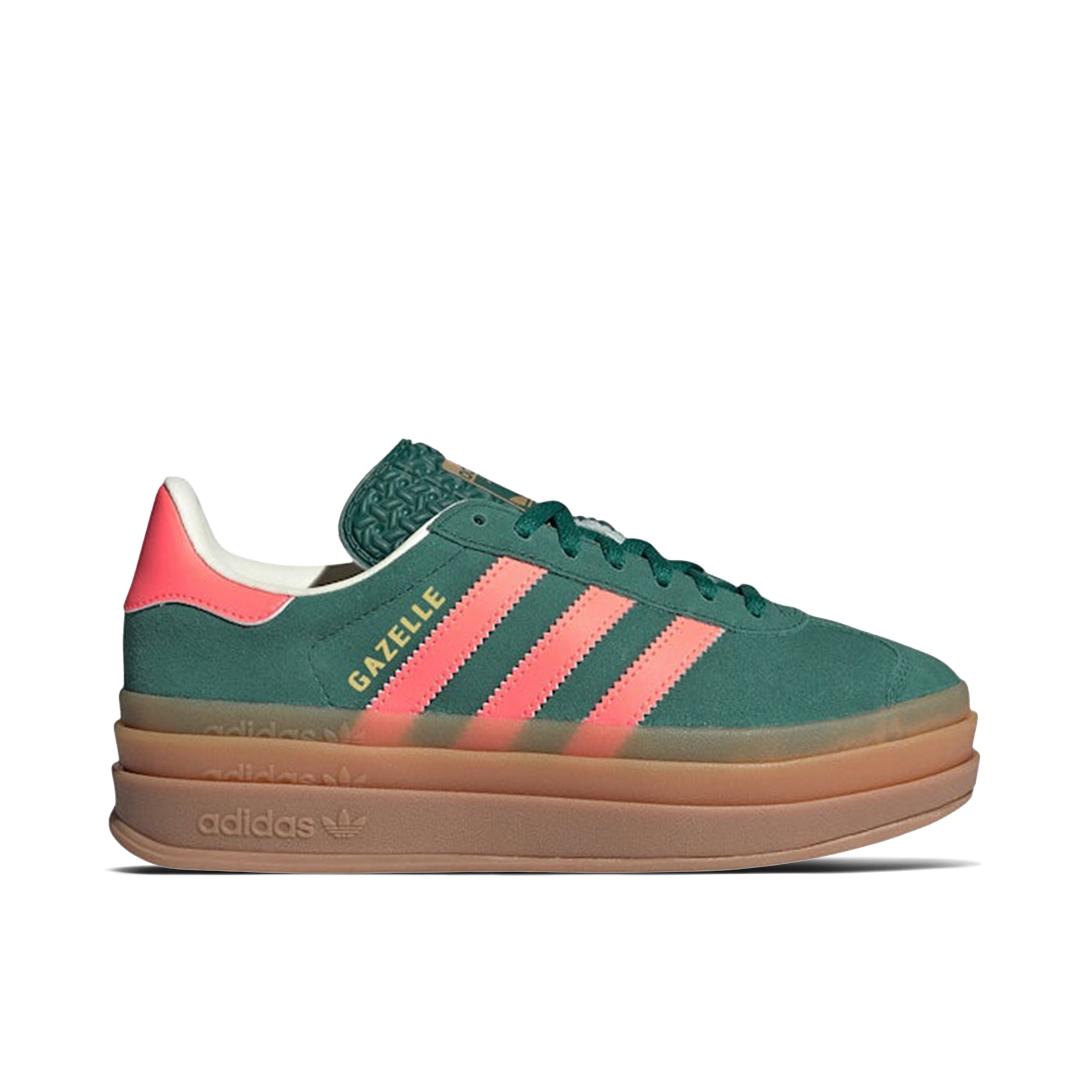 Adidas Gazelle Bold Collegiate Green Signal Coral Cream White GS