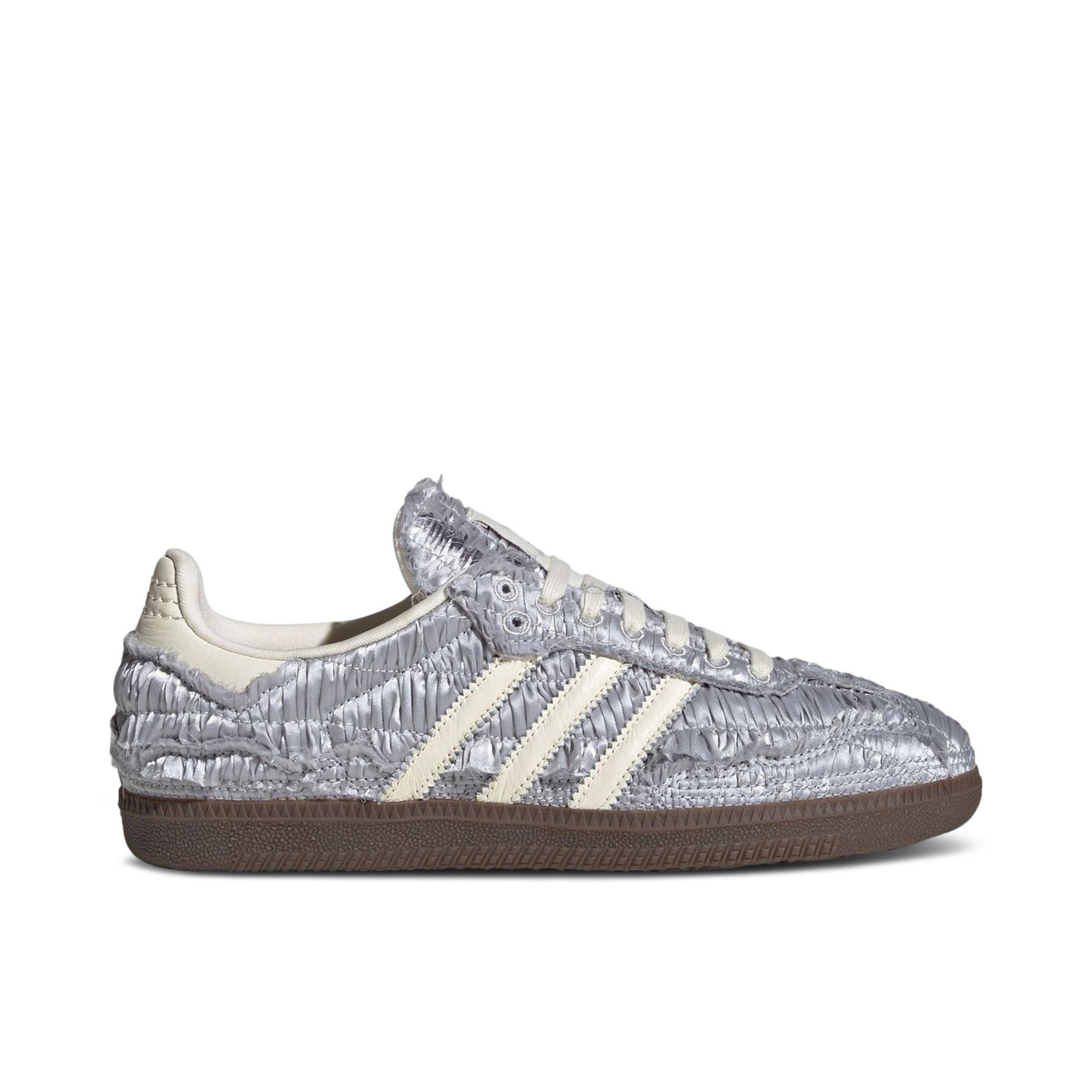 Adidas Samba OG Caroline Hu Satin Silver Metallic Womens