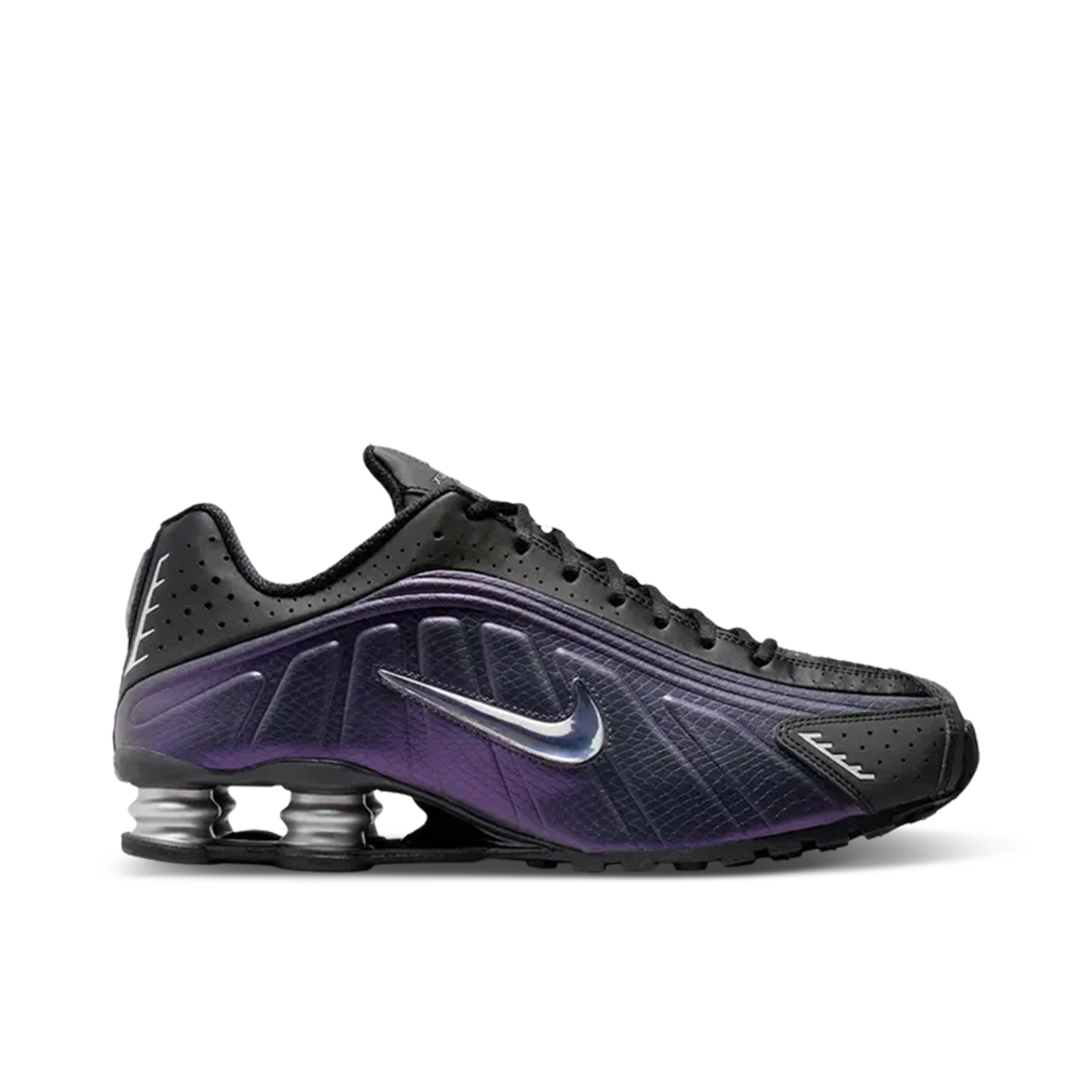 Nike Shox R4 Black Metallic Silver Purple Dynasty
