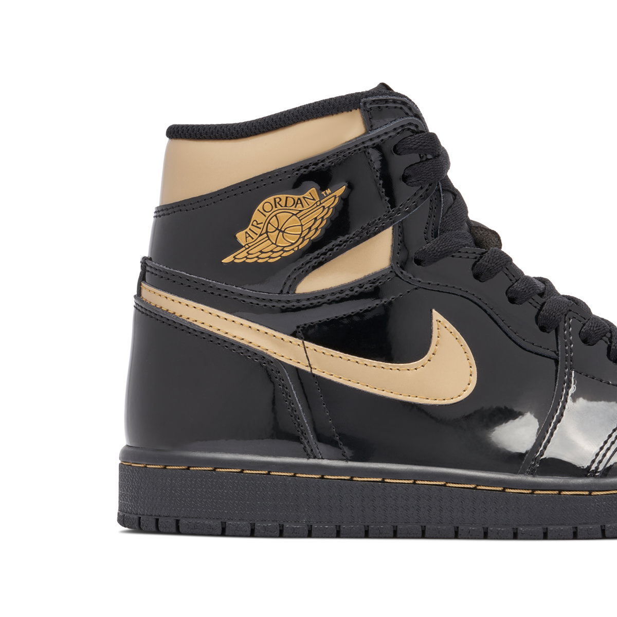 Air Jordan 1 High OG Patent Black Gold | 555088-032 | Laced