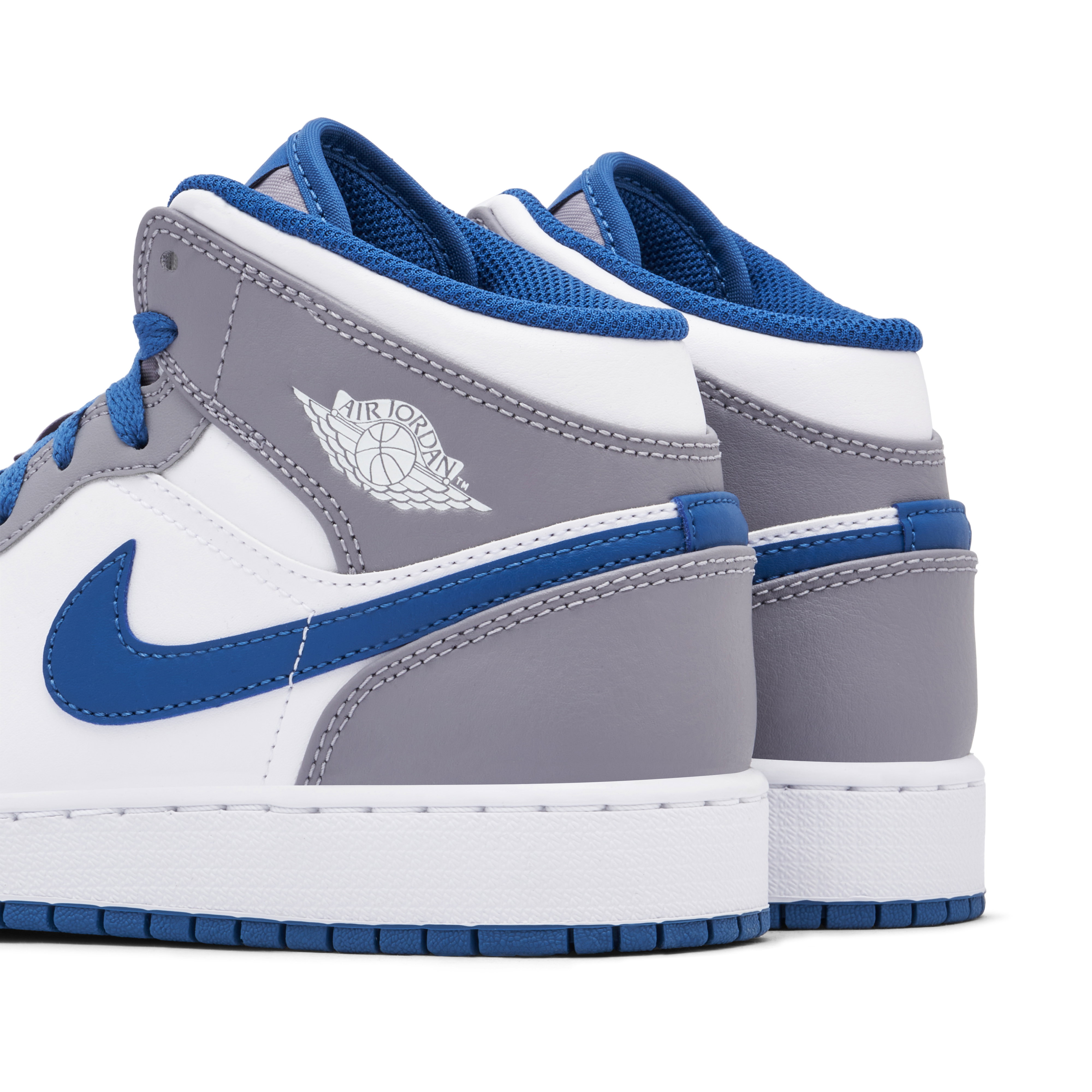 Air Jordan 1 Mid White True Blue Grey GS | DQ8423-014 | Laced