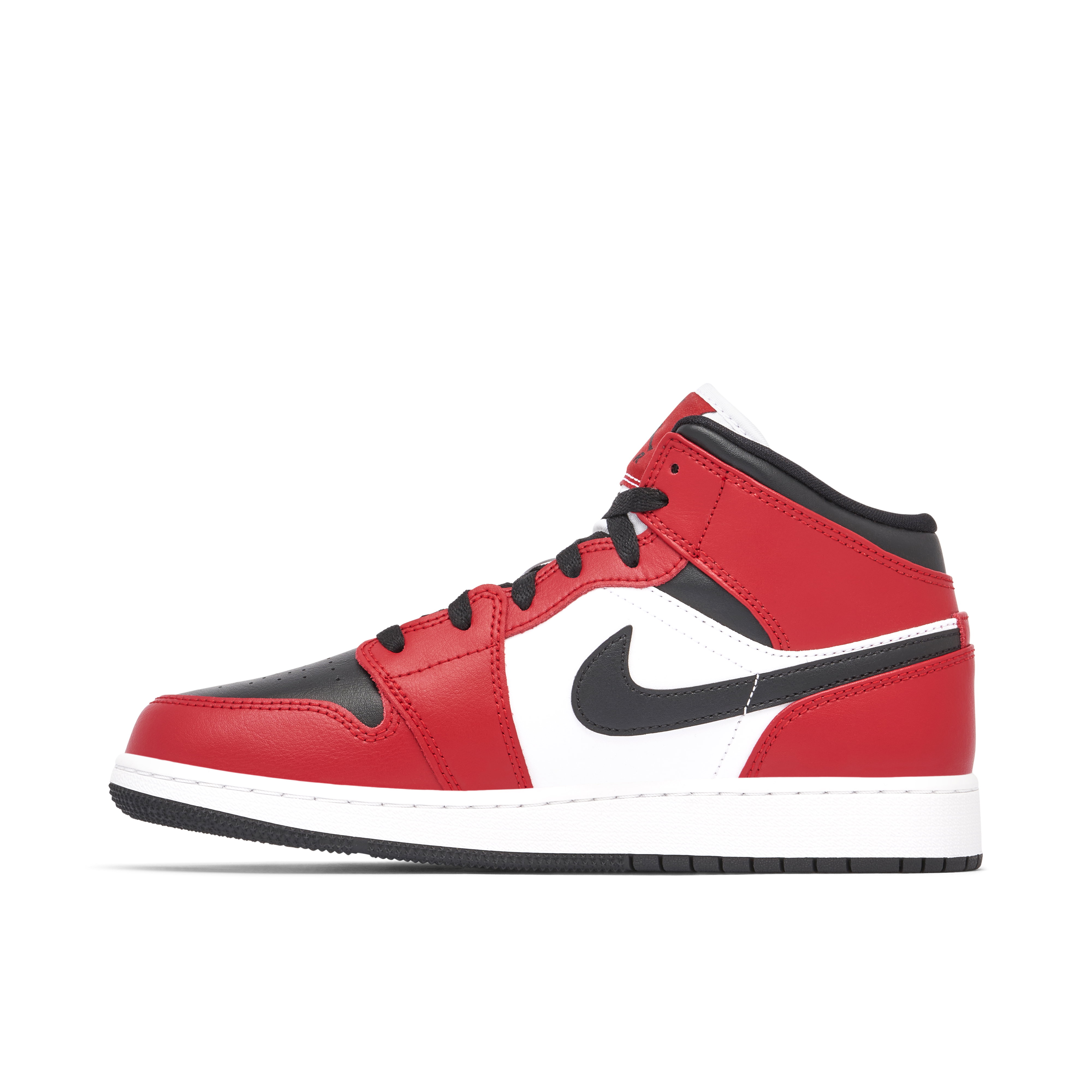 Air Jordan 1 Mid Chicago Toe GS | 554725-069 | Laced