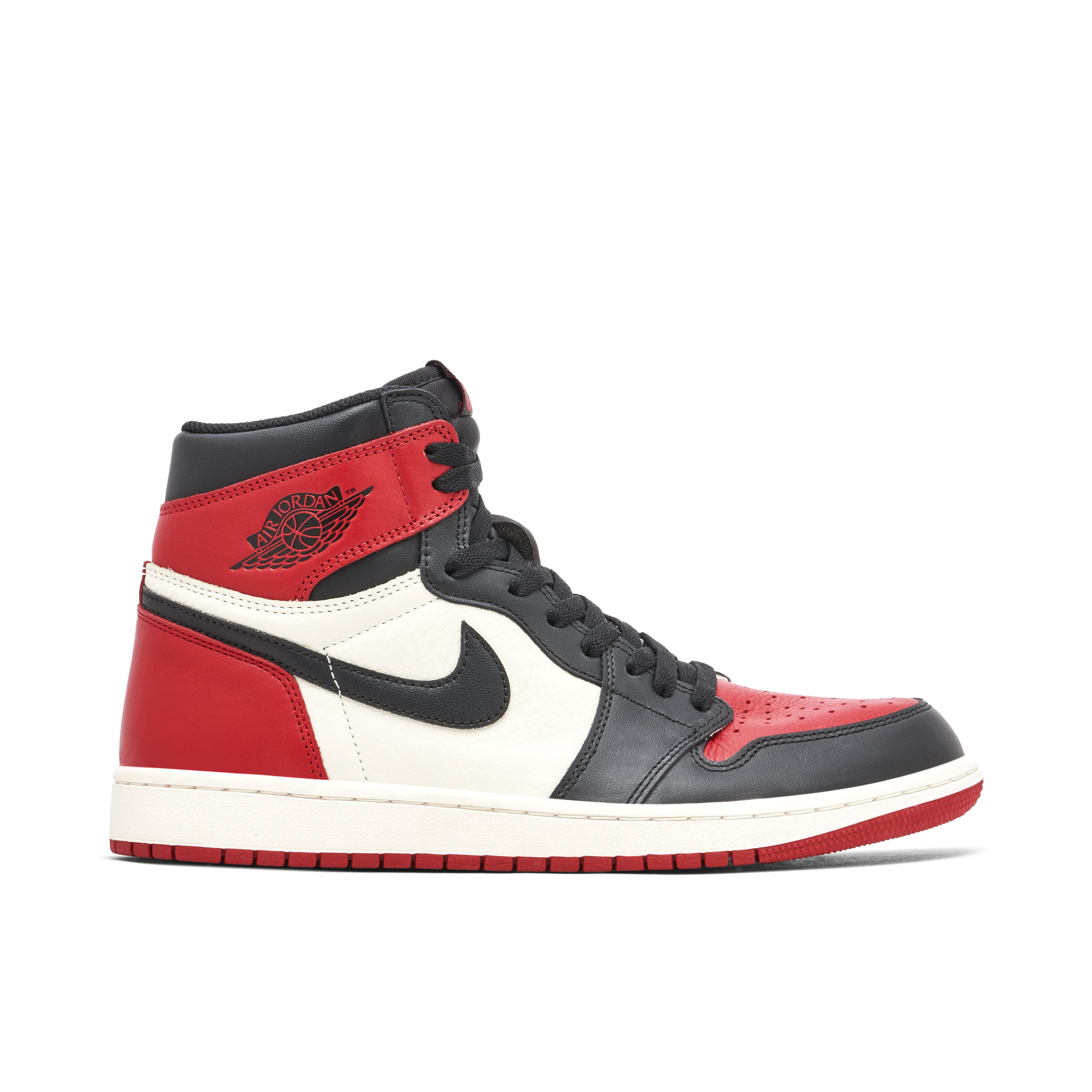 シューズ(女性用) NIKE GS AIR JORDAN RETRO HIGH BRED TOE Air Jordan 1 Retro High OG Bred Toe | 555088-610 | Laced
