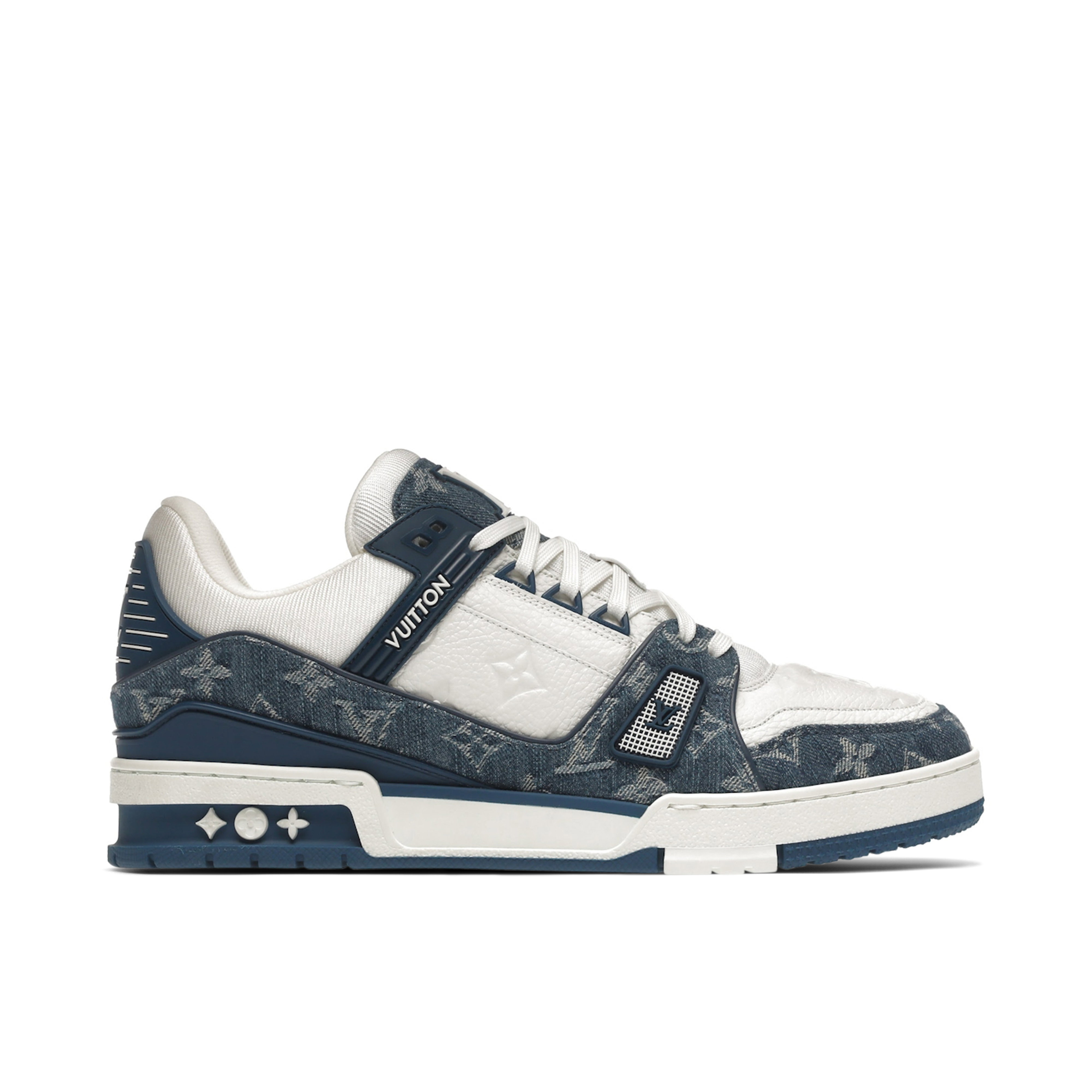 Louis Vuitton LV Trainer Denim Monogram Blue | 1A9JGZ/1A9JGU | Laced