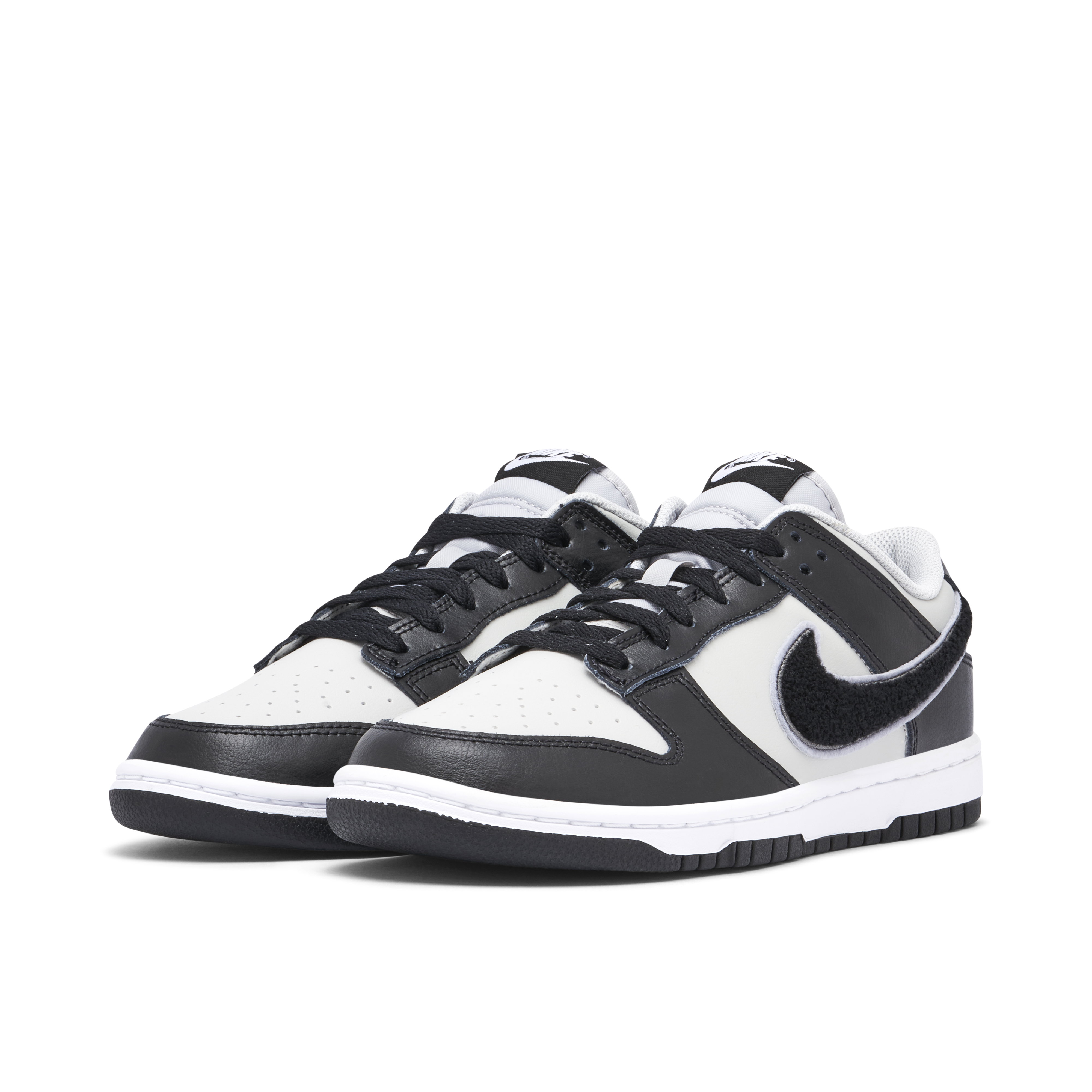 Nike Dunk Low Chenille Swoosh Black Grey | DQ7683-001 | Laced Nike Dunk Low Chenille Swoosh Black Grey | DQ7683-001 | Laced