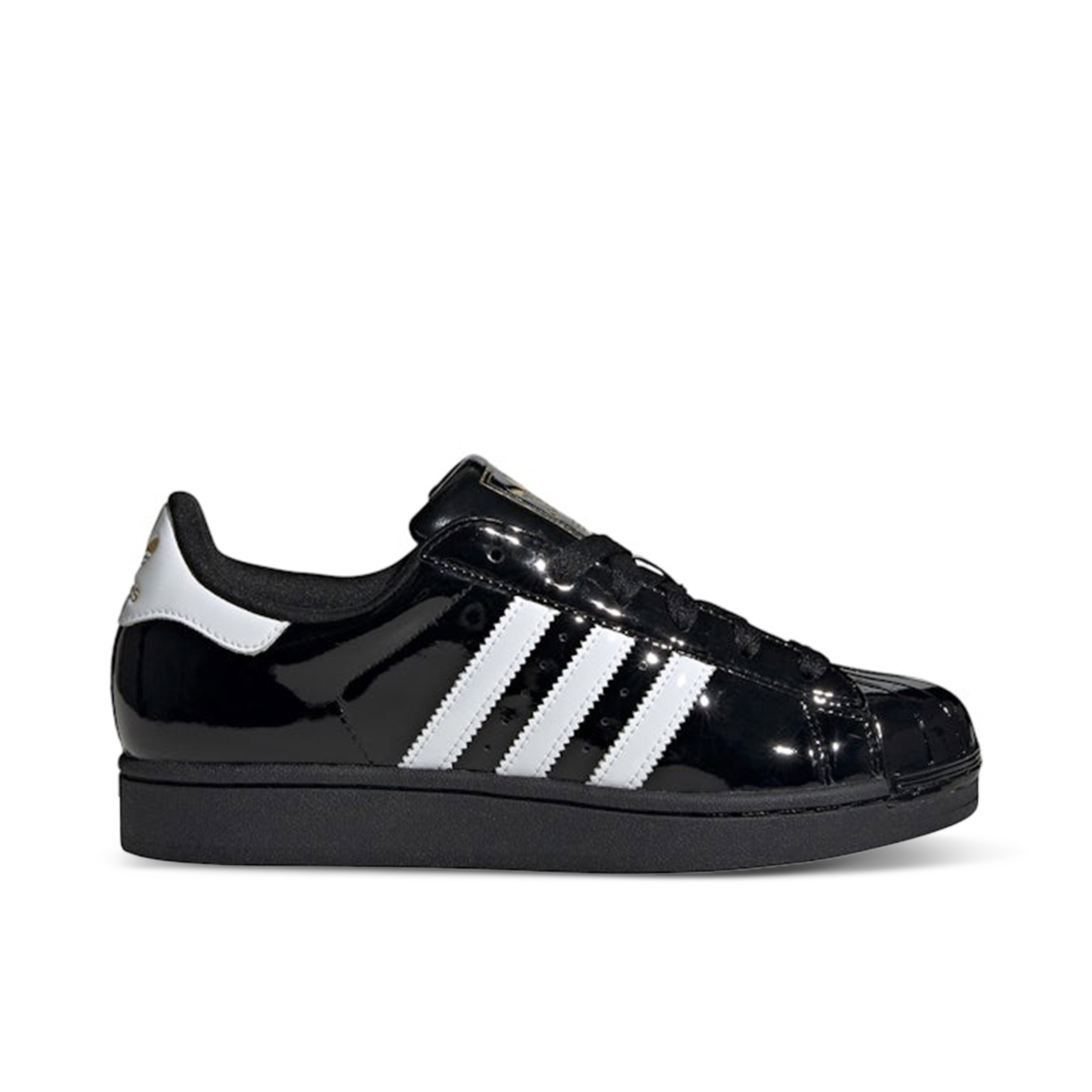 Adidas Superstar II Core Black Cloud White Gold Metallic Womens