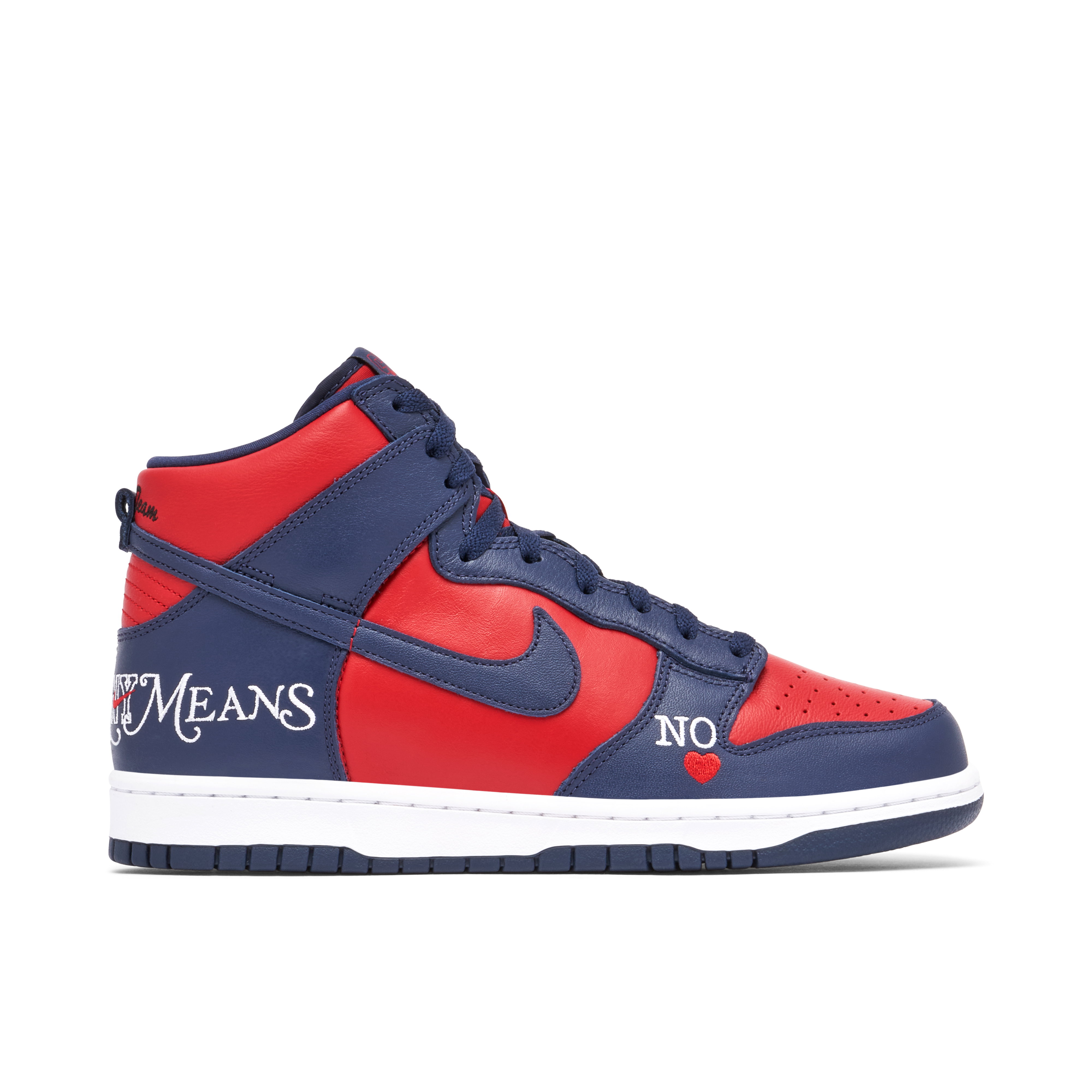 新品　Supreme × Nike SB Dunk High Red/Navy Supreme x Nike SB Dunk High By Any Means Red Navy | DN3741-600 | Laced