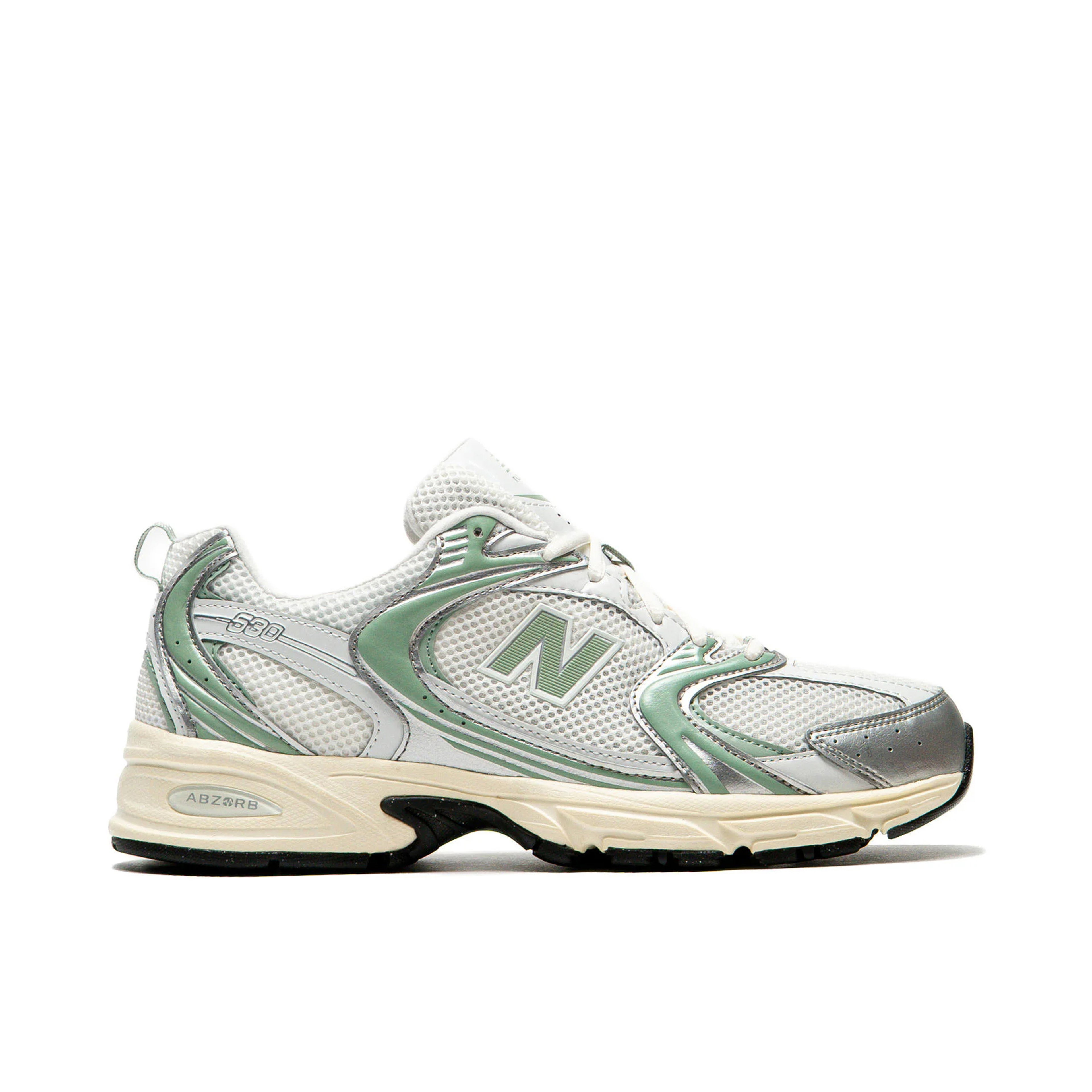 New Balance 530 Silver Metallic Mosaic Green