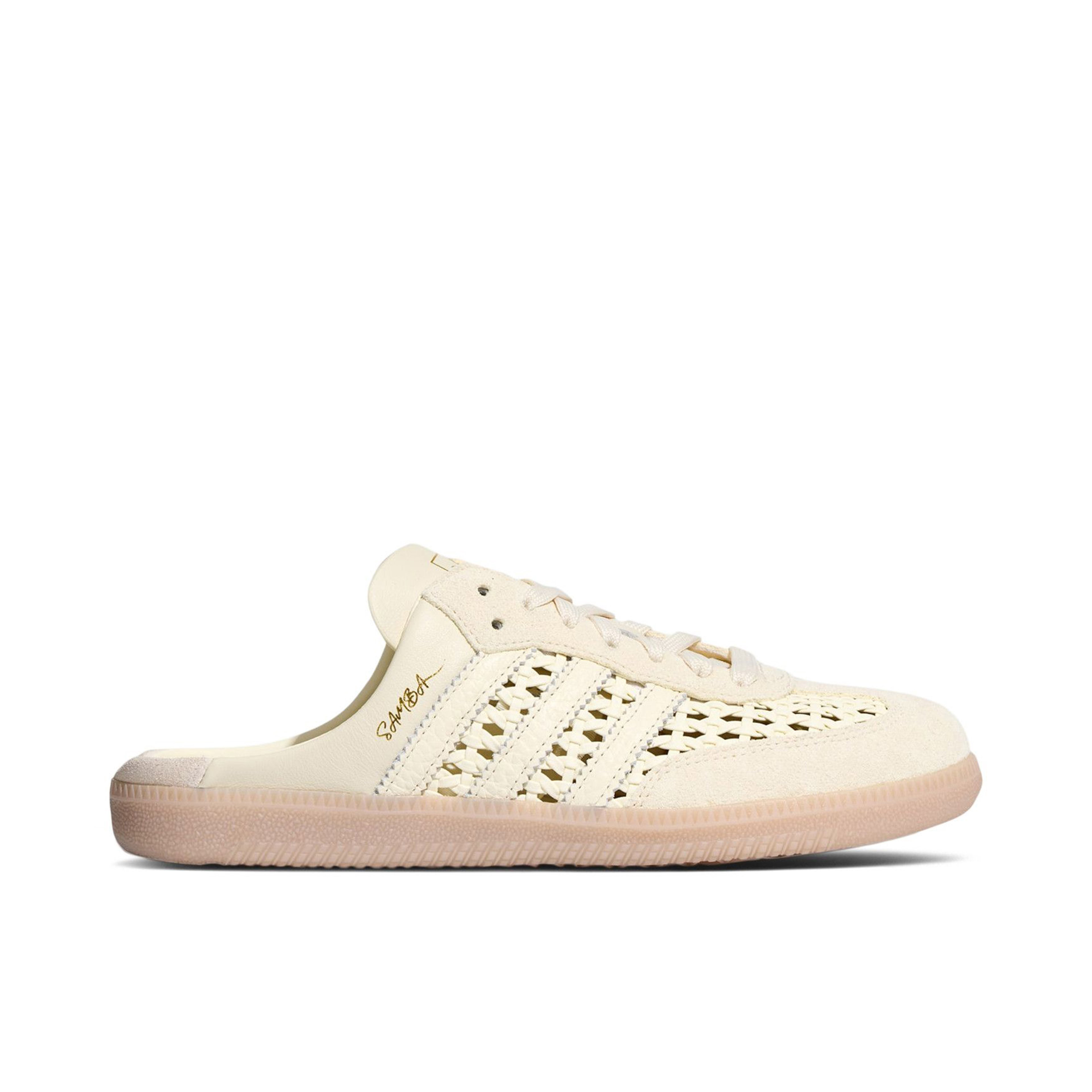 Adidas Samba Mule Woven Basketweave Cream White Womens