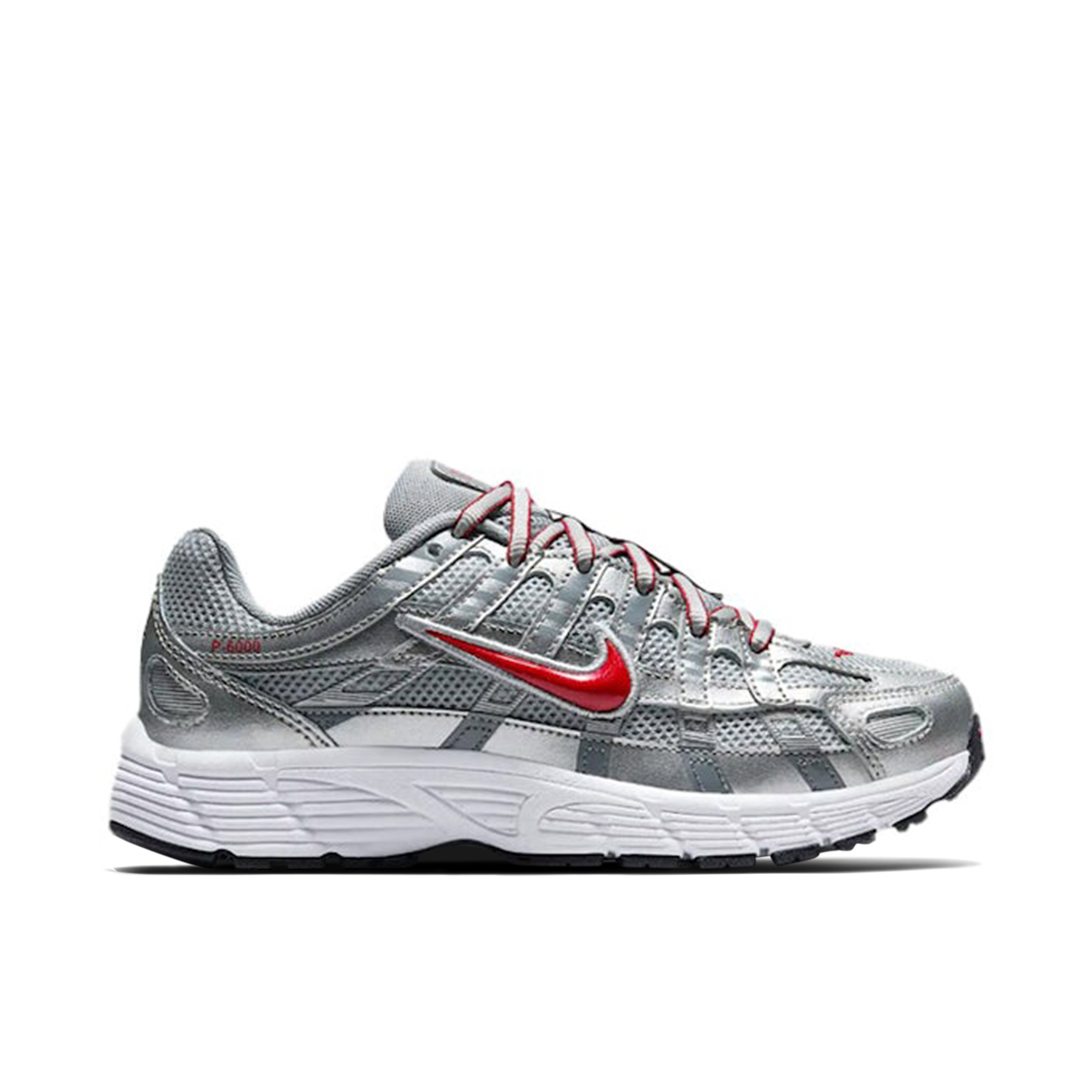 Nike P-6000 Metalic Silver Cool Red GS