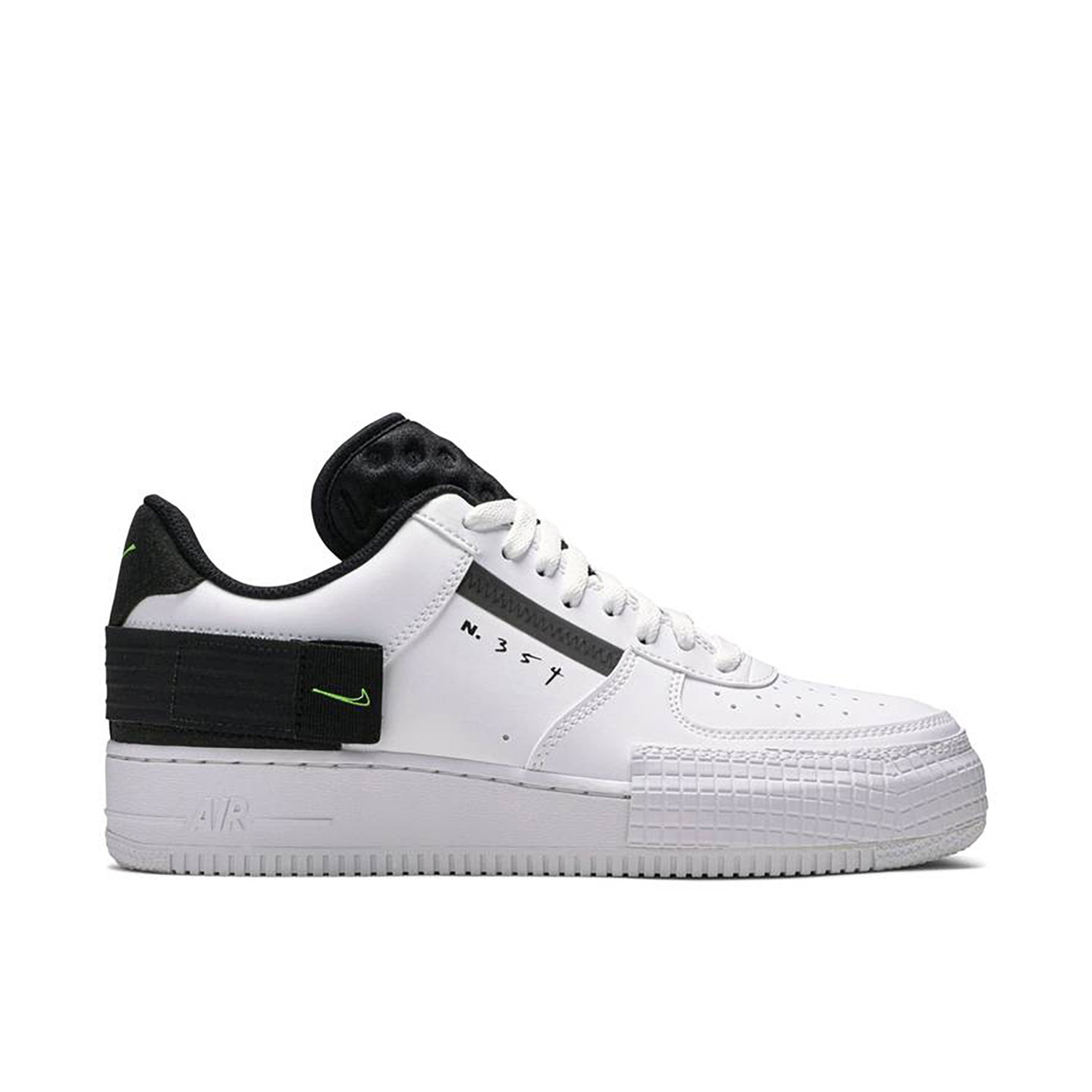 Nike Air Force 1 Type White Black Volt