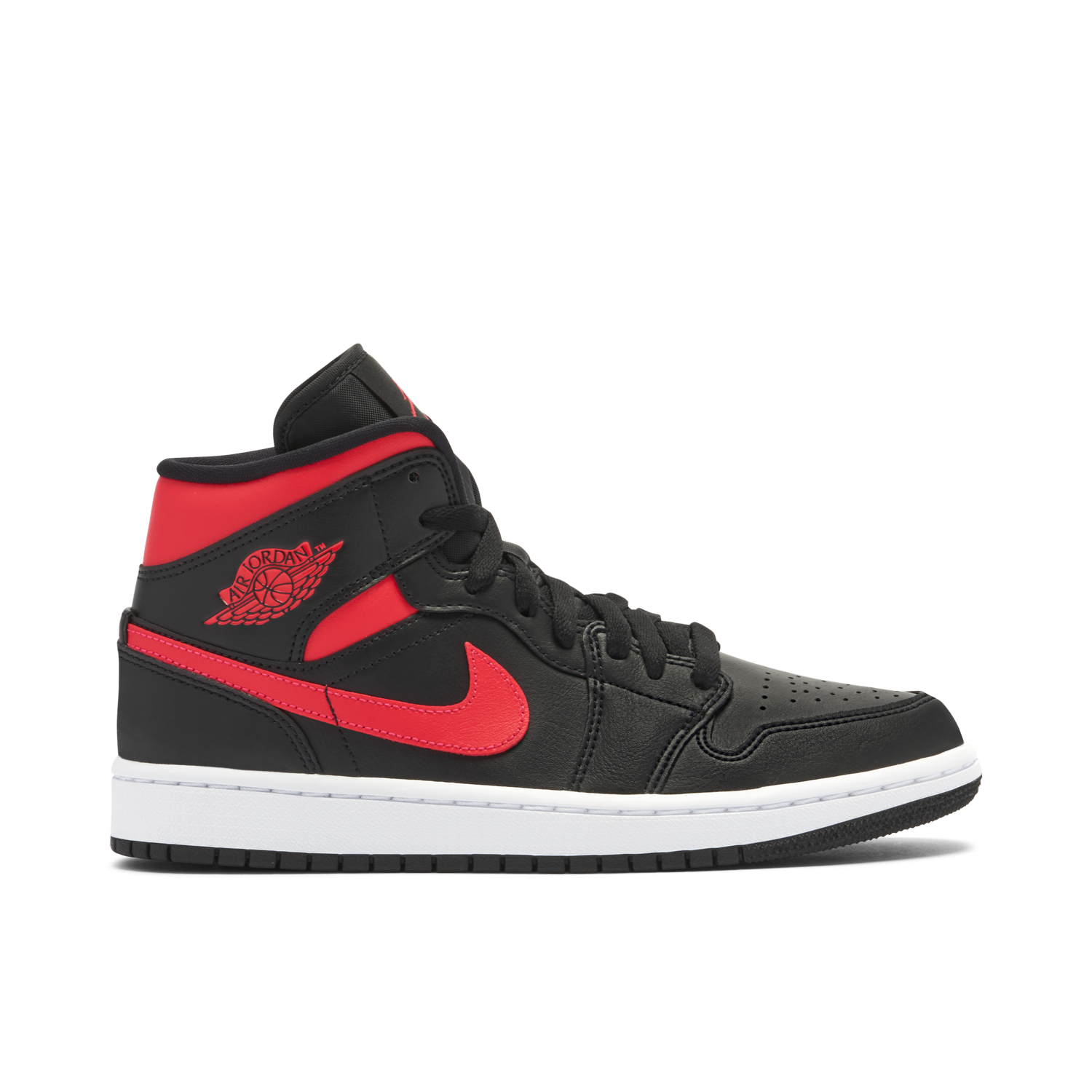 Air Jordan 1 Mid Black Siren Red Womens