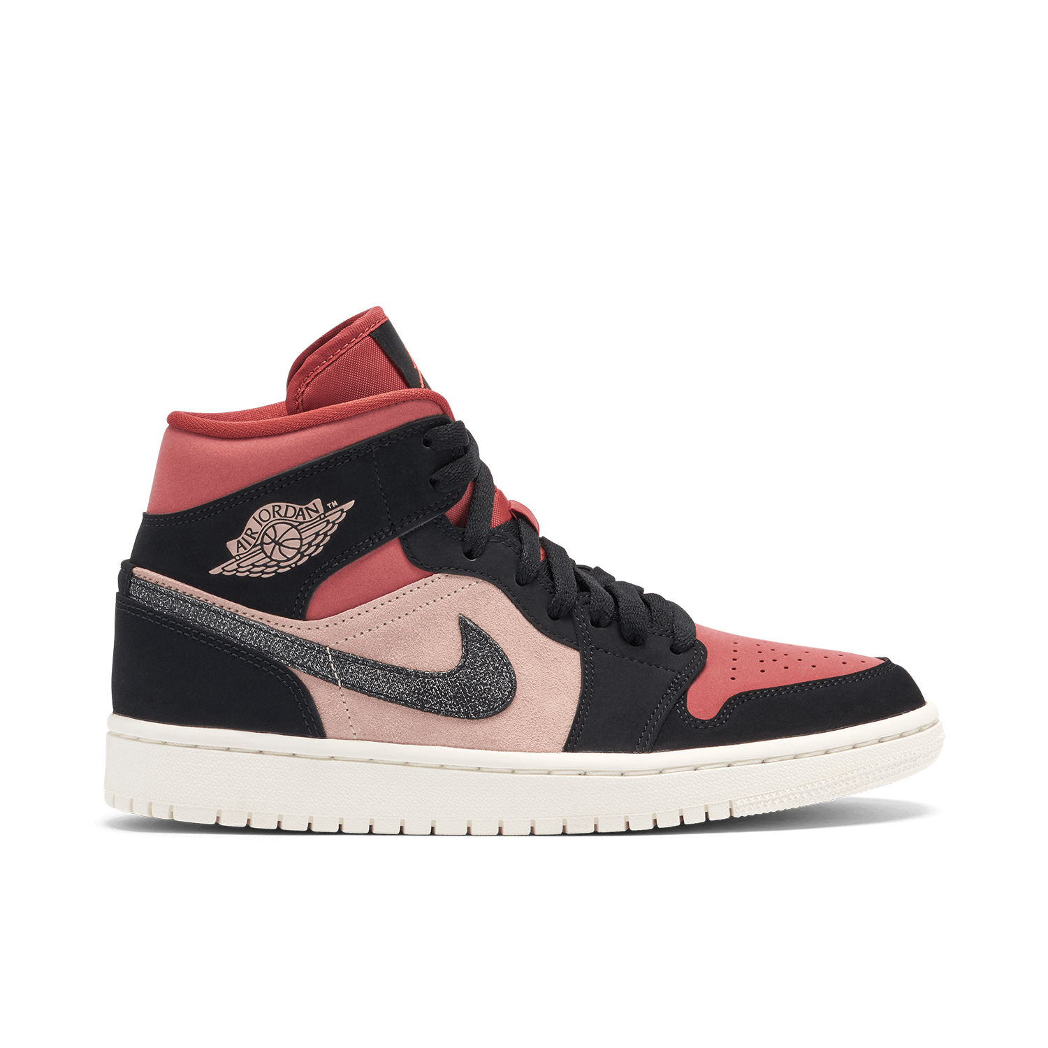 Air Jordan 1 Mid Burgundy Dusty Pink Womens