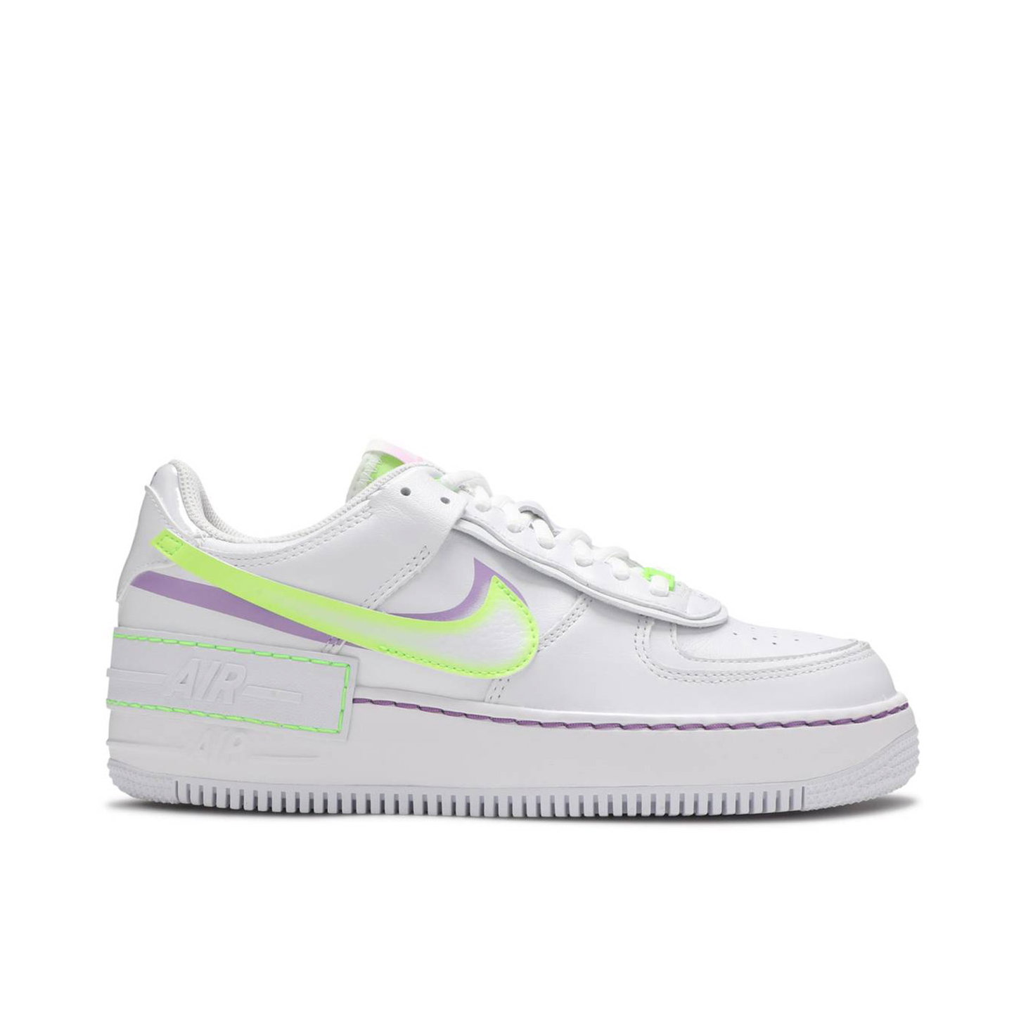 Nike Air Force 1 Shadow White Electric Green für Damen