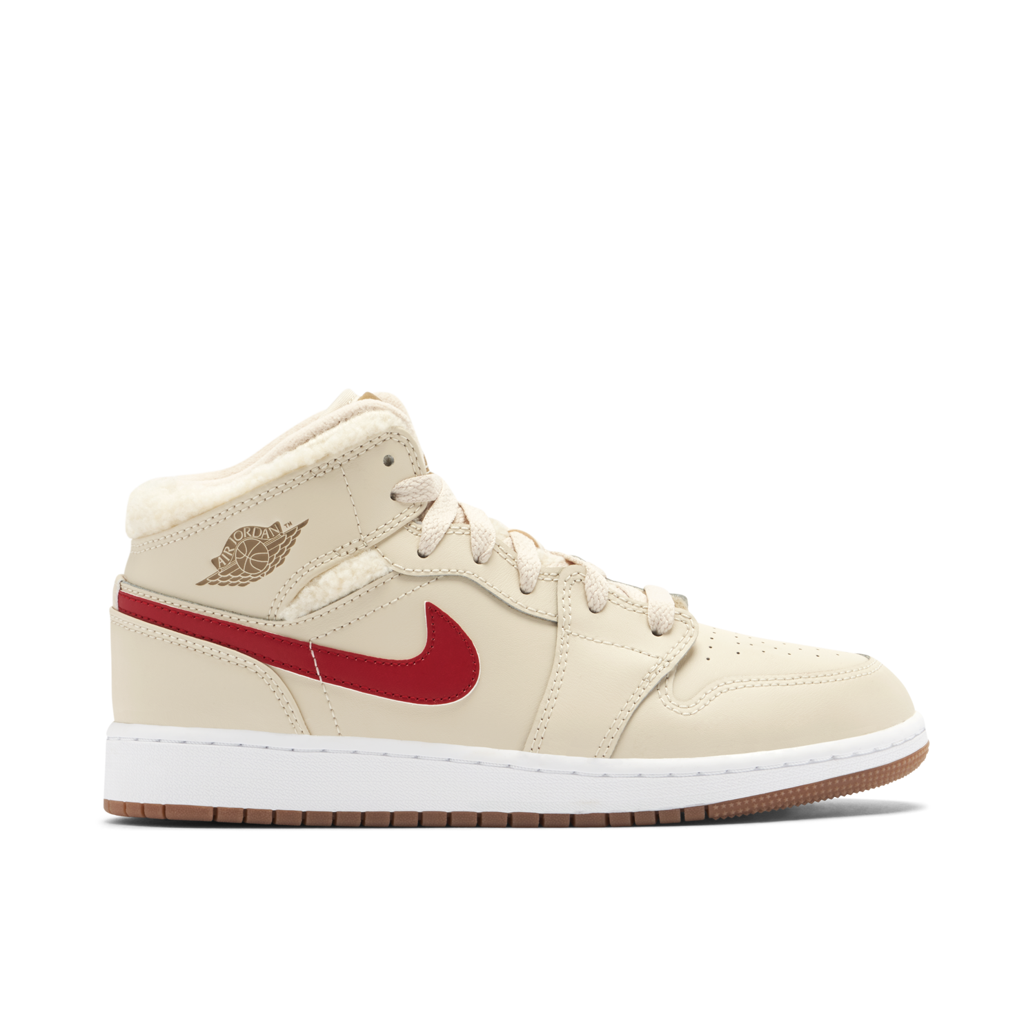 Air Jordan 1 Mid Fleece Pearl White GS