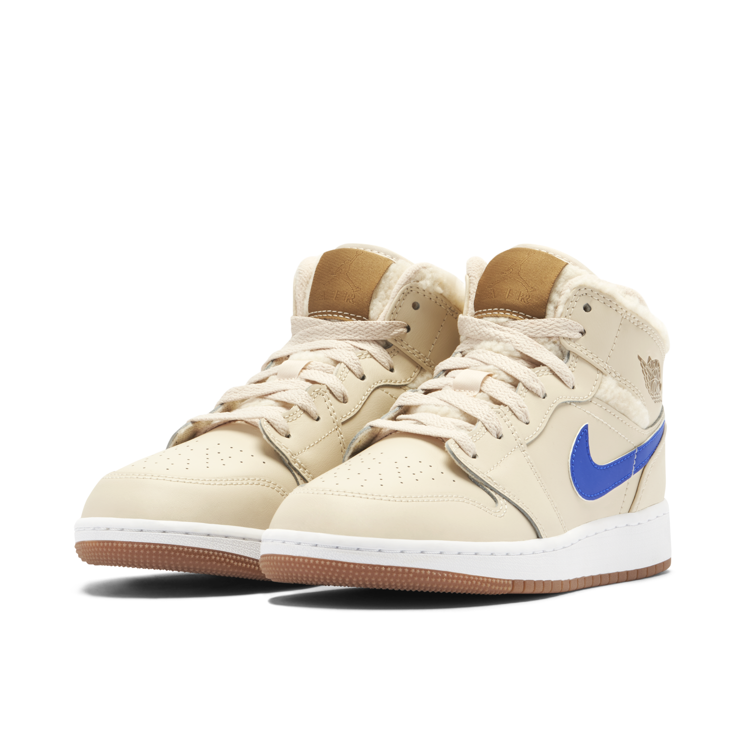Air Jordan 1 Mid Fleece Pearl White GS