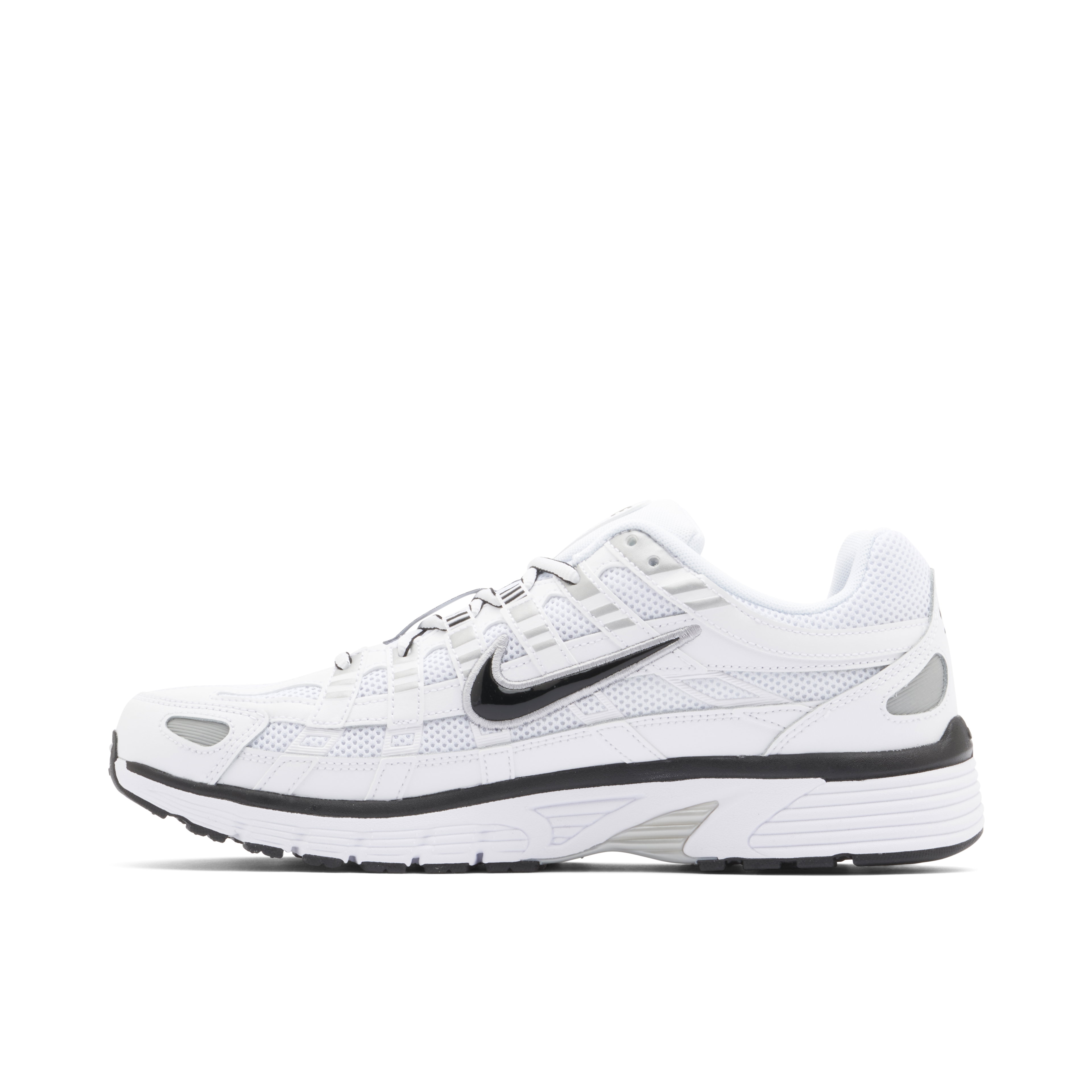 Nike P-6000 White Metallic Silver Black