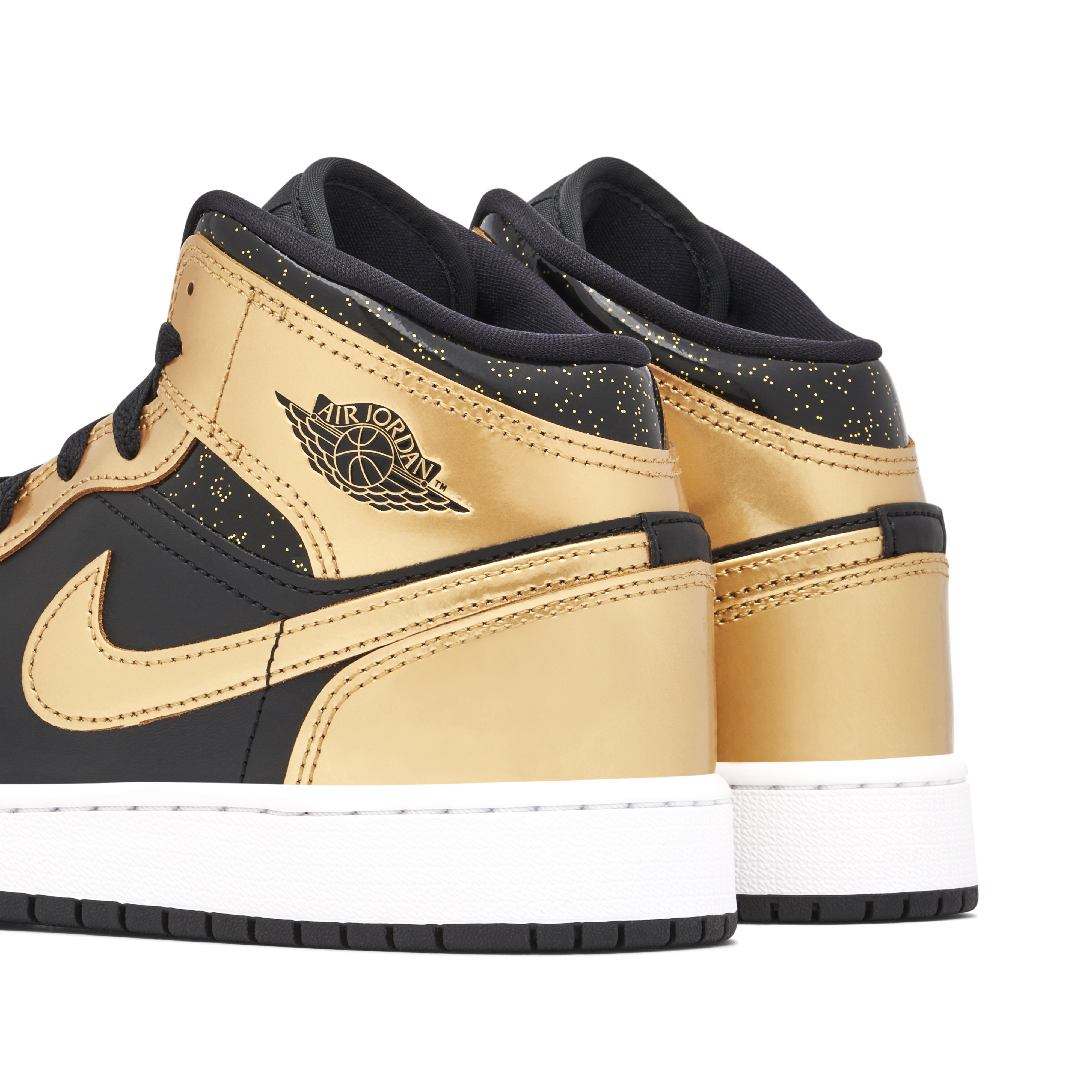 Air Jordan 1 Mid SE Glitter Black Gold GS | DR6967-071 | Laced