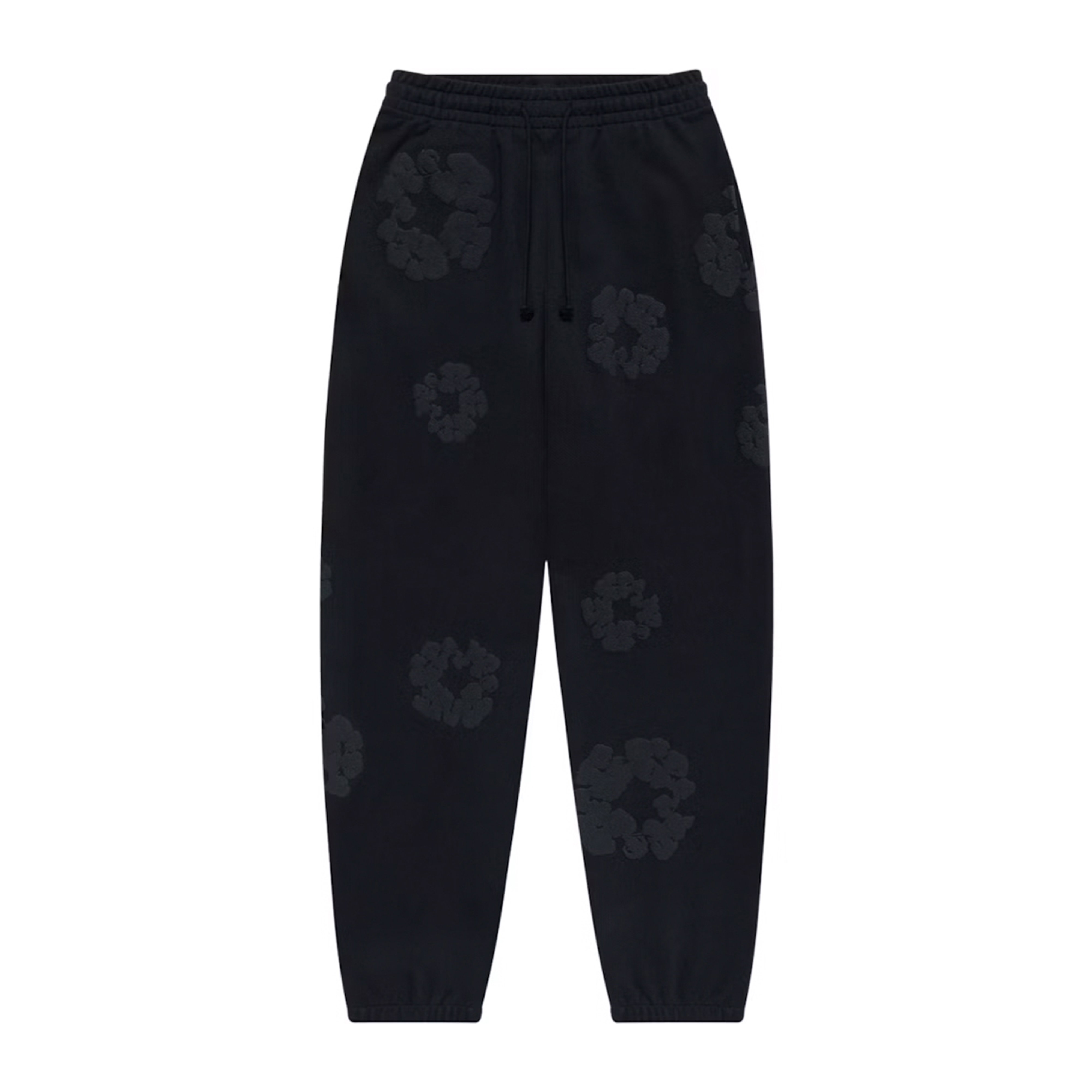 Denim Tears Cotton Wreath Sweatpants Black Monochrome | DENIM