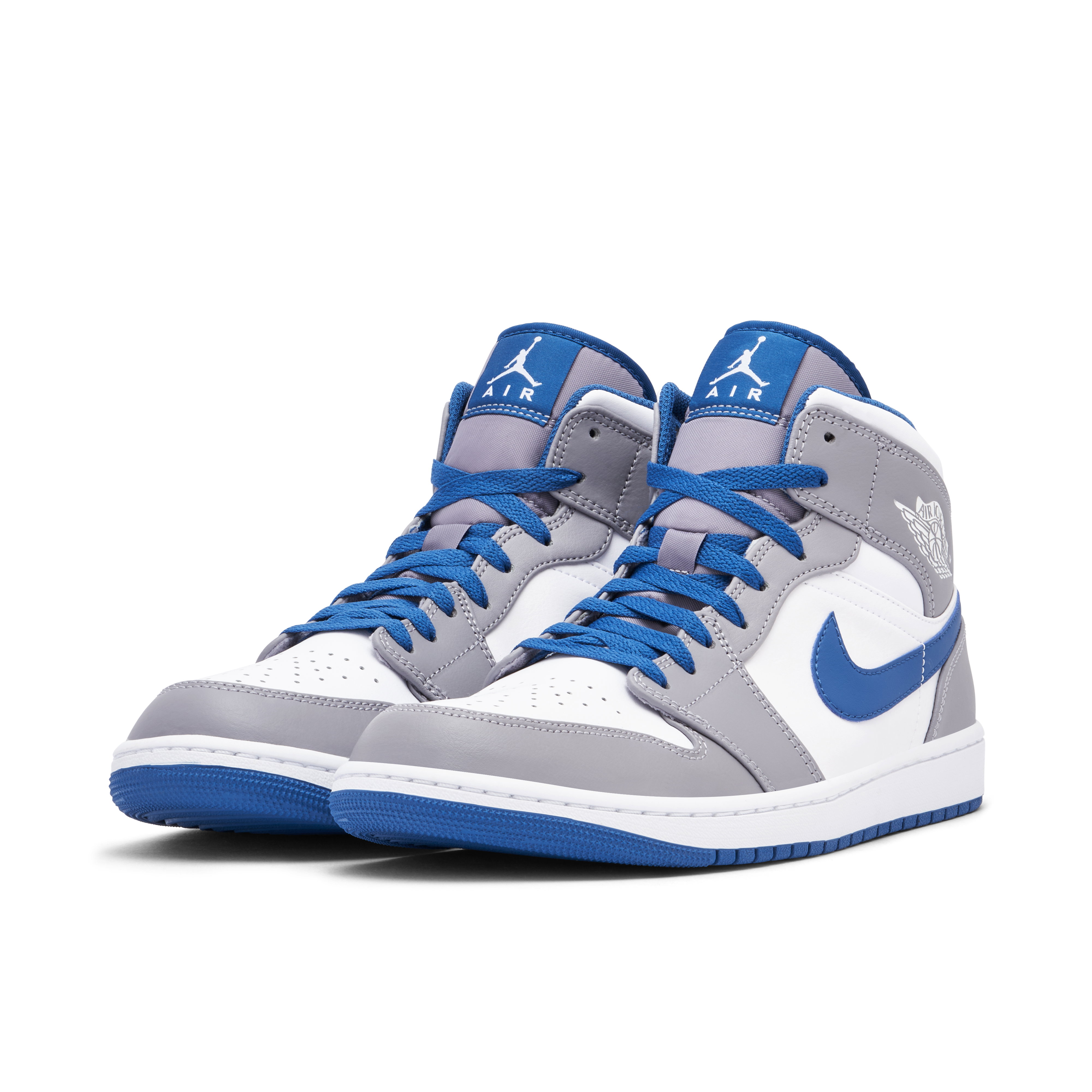 Air Jordan 1 Mid White True Blue Grey | DQ8426-014 | Laced