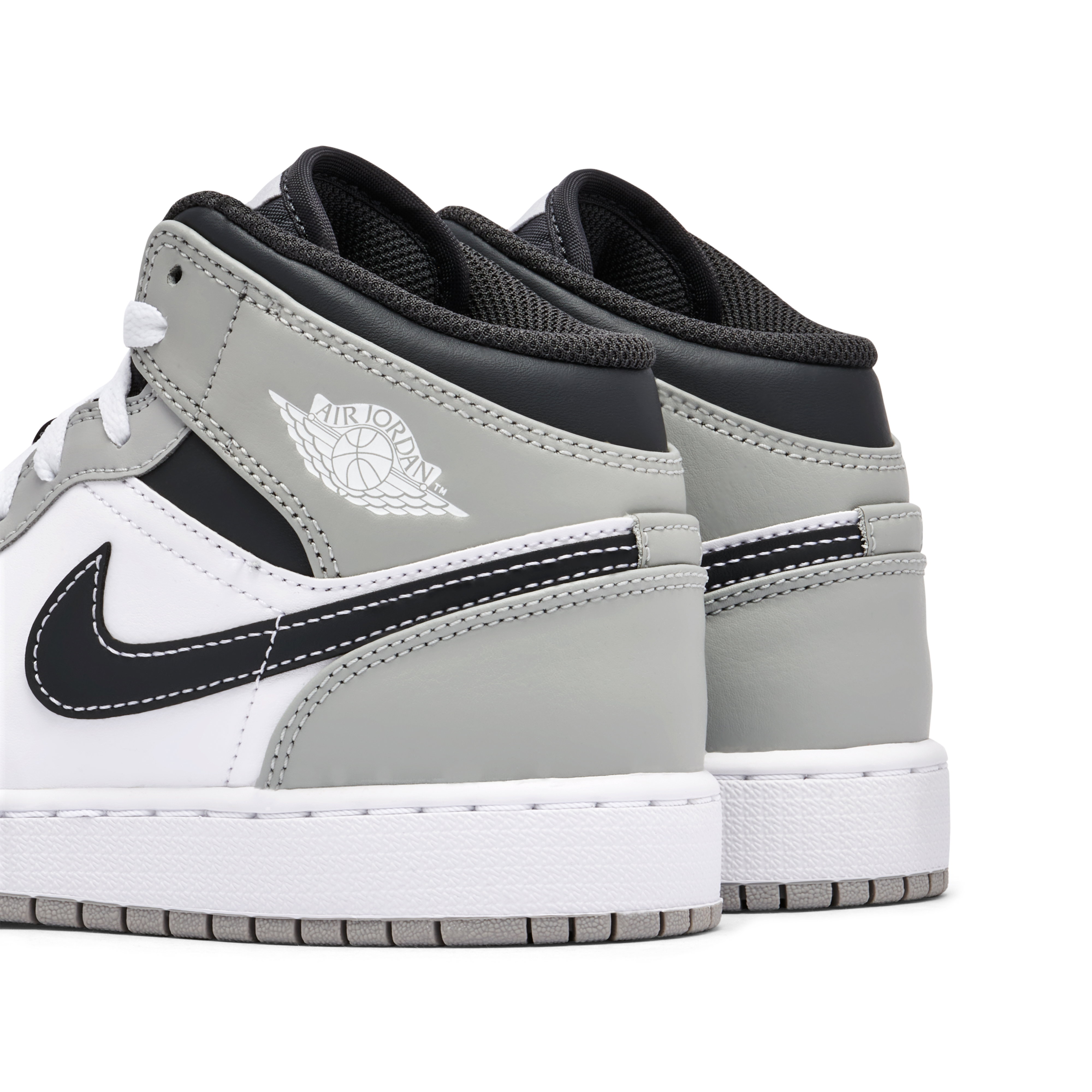 Air Jordan 1 Mid Light Smoke Grey Anthracite GS | 554725-078 | Laced