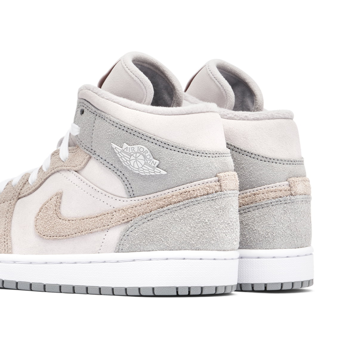 Jordan High-Top Sneakers in Light Gray with Peach Accents Nike Air Jordan 1 Mid SE Peach Mocha Women Size 12 / Men main image 4