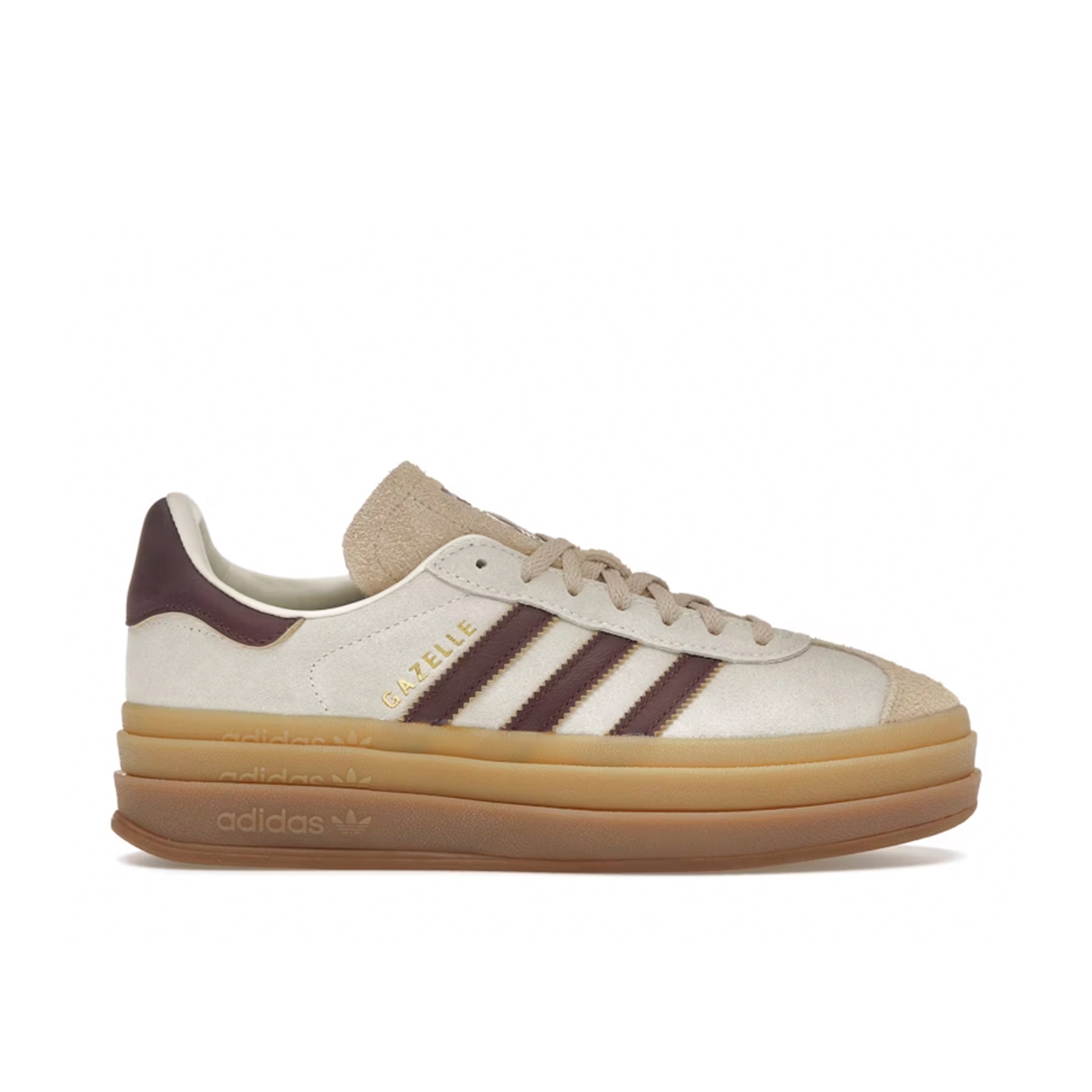 Adidas Gazelle Bold Cream White Maroon Womens