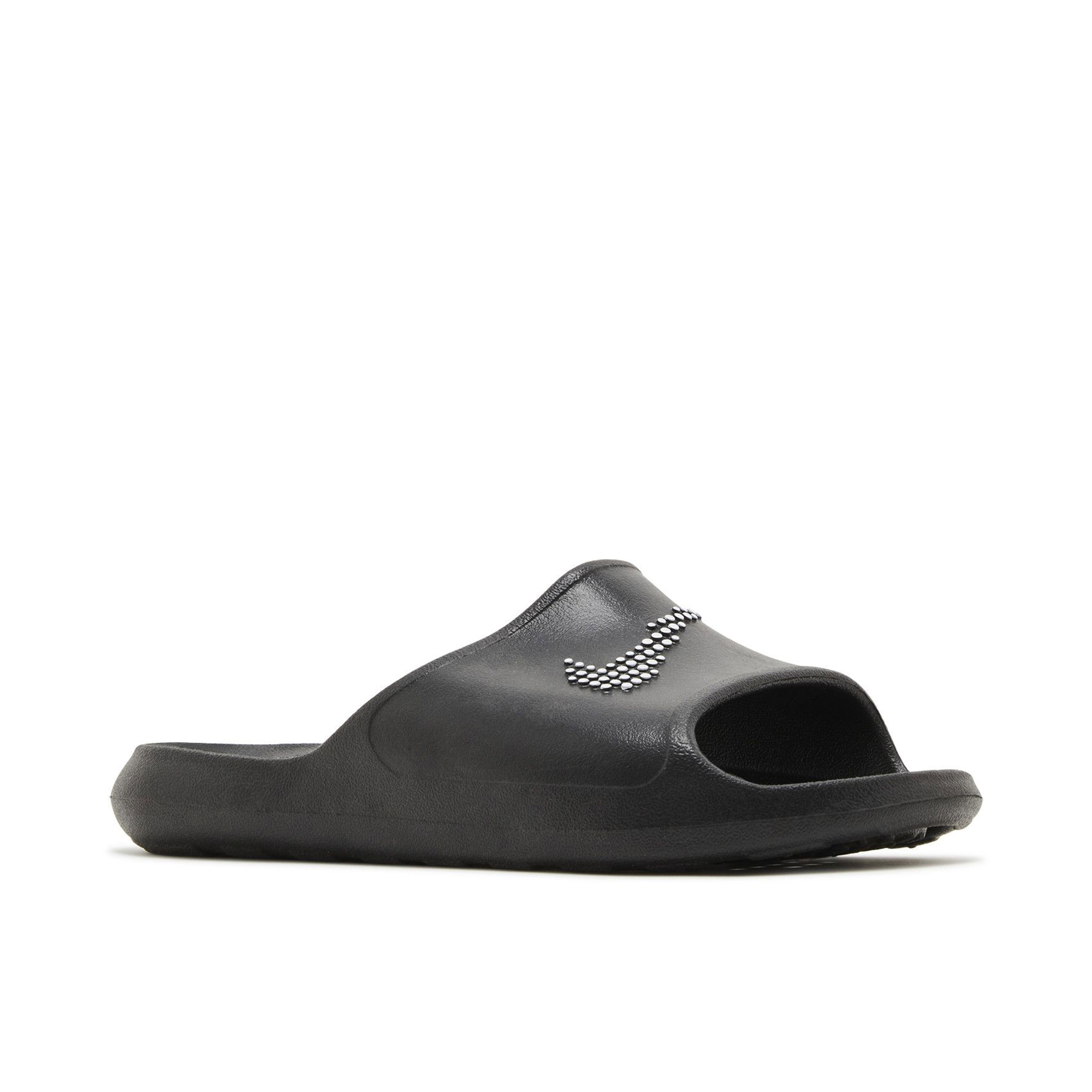 Nike Victori One Shower Slide Polka Dot Swoosh Black Womens