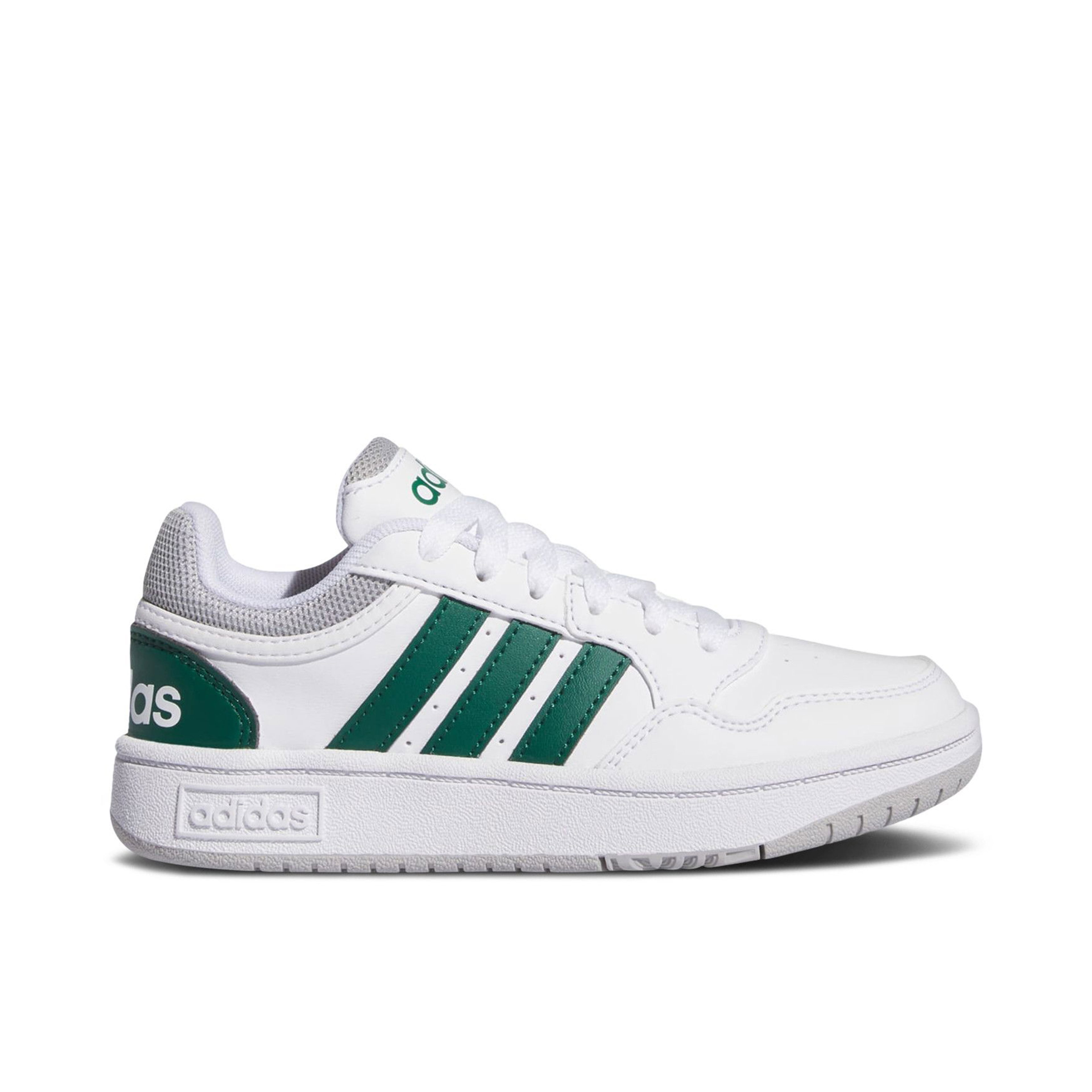Adidas Hoops Cloud White Collegiate Green Grey Two GS