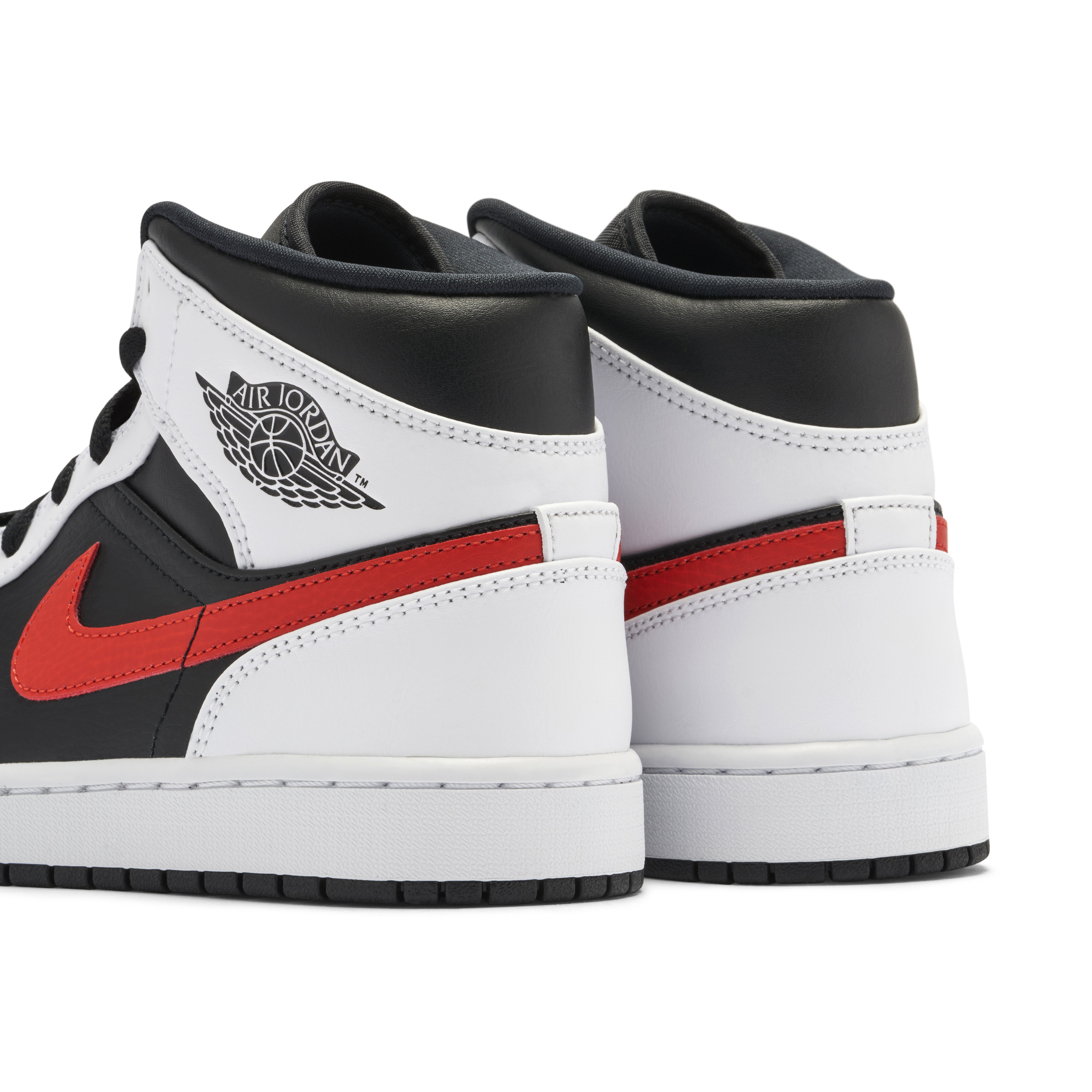 Air Jordan 1 Mid Black Chile Red White | 554724-075 | Laced