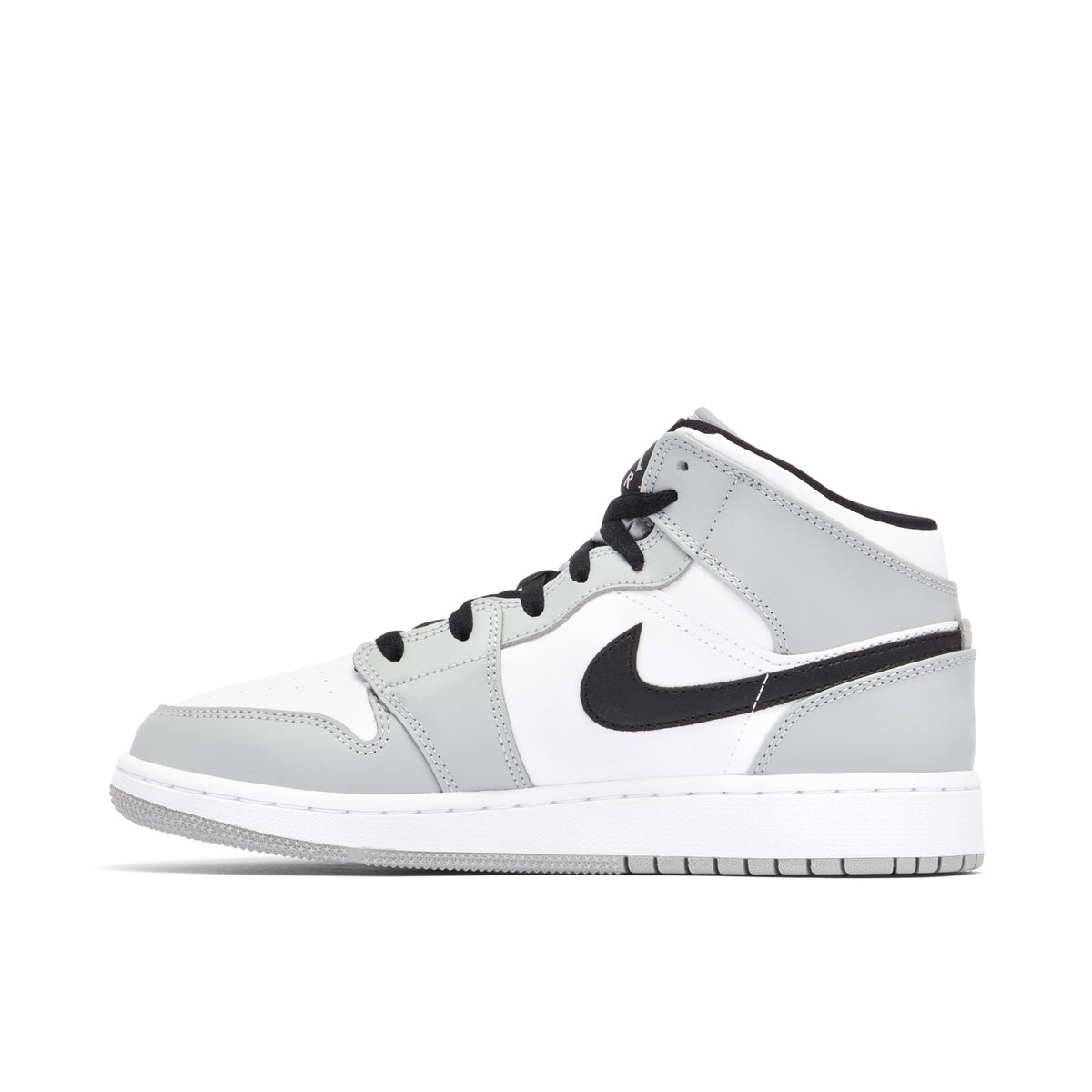 Air Jordan 1 Mid GS Light Smoke Grey | 554725-092 | Laced