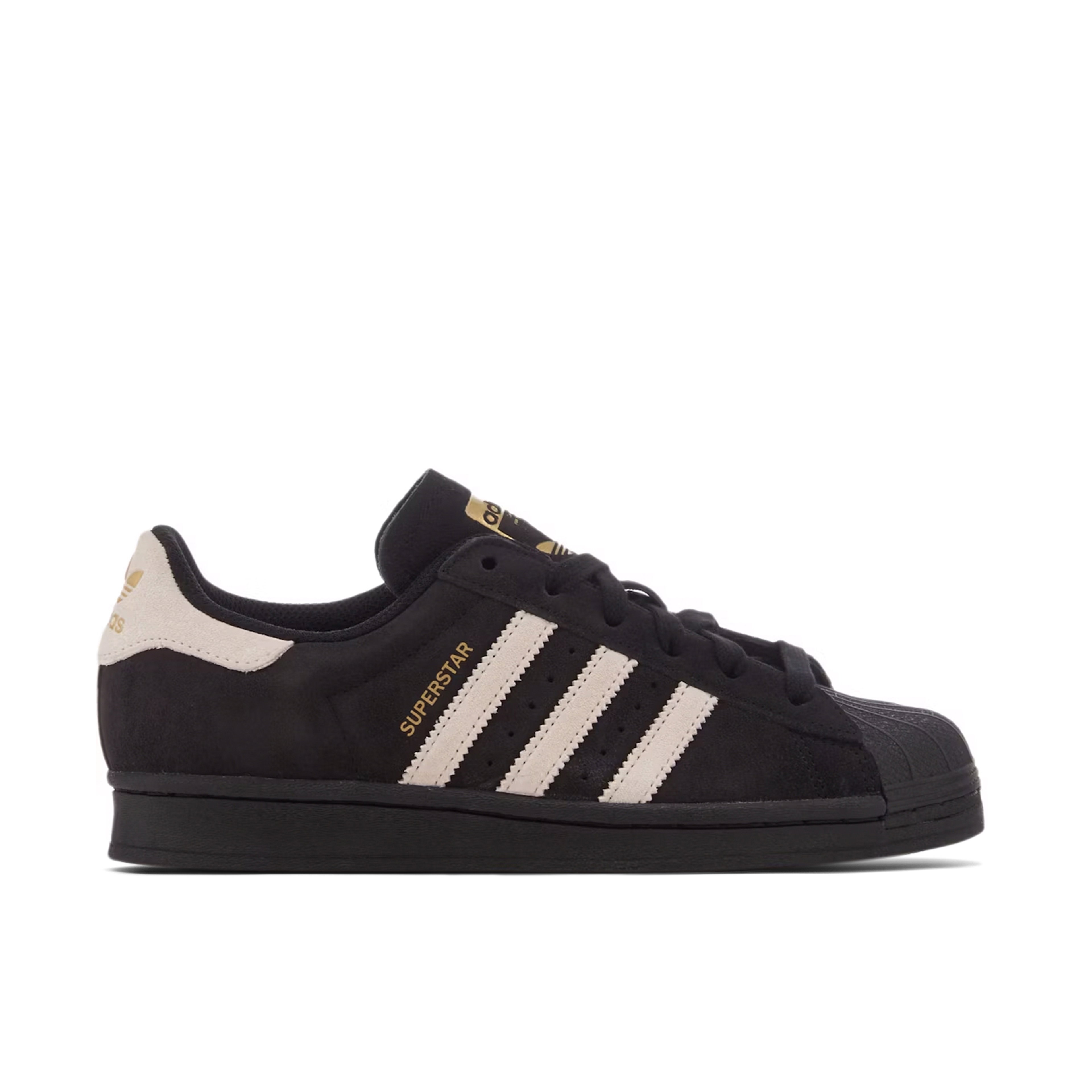 Adidas Superstar Core Black Matter Gold Womens