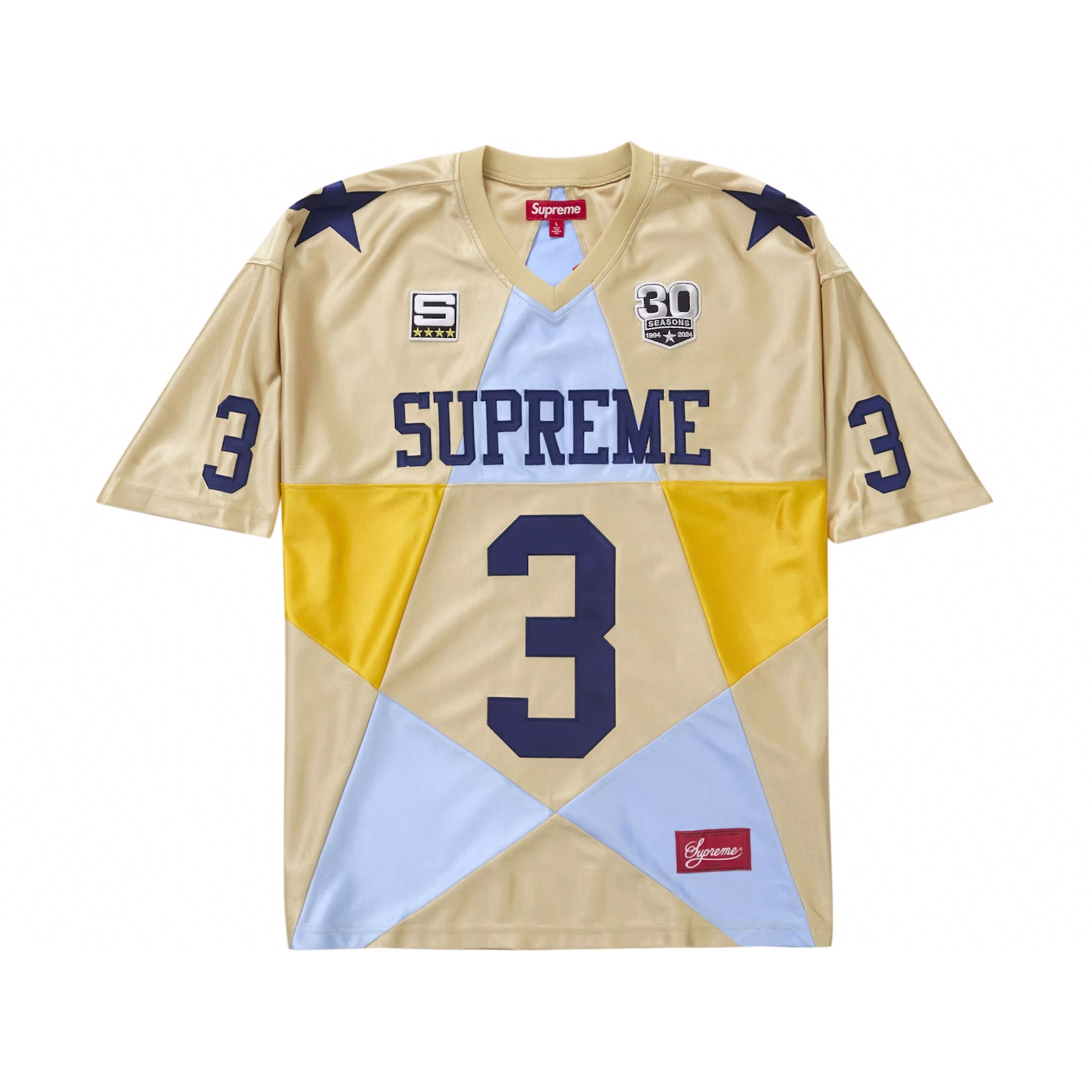 Supreme Stars Football Jersey Gold | SUPREME-01463 | Laced