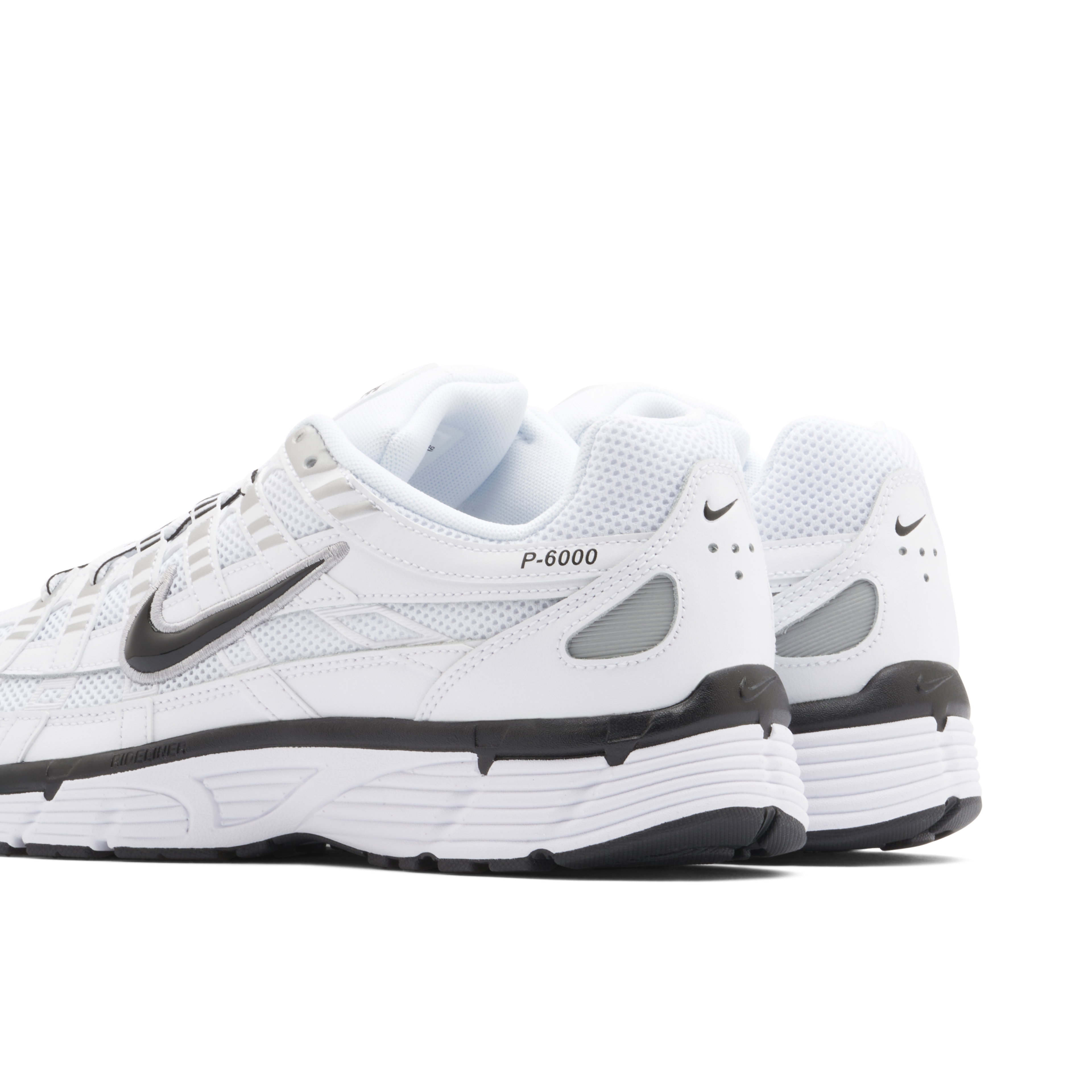 Nike P-6000 White Metallic Silver Black