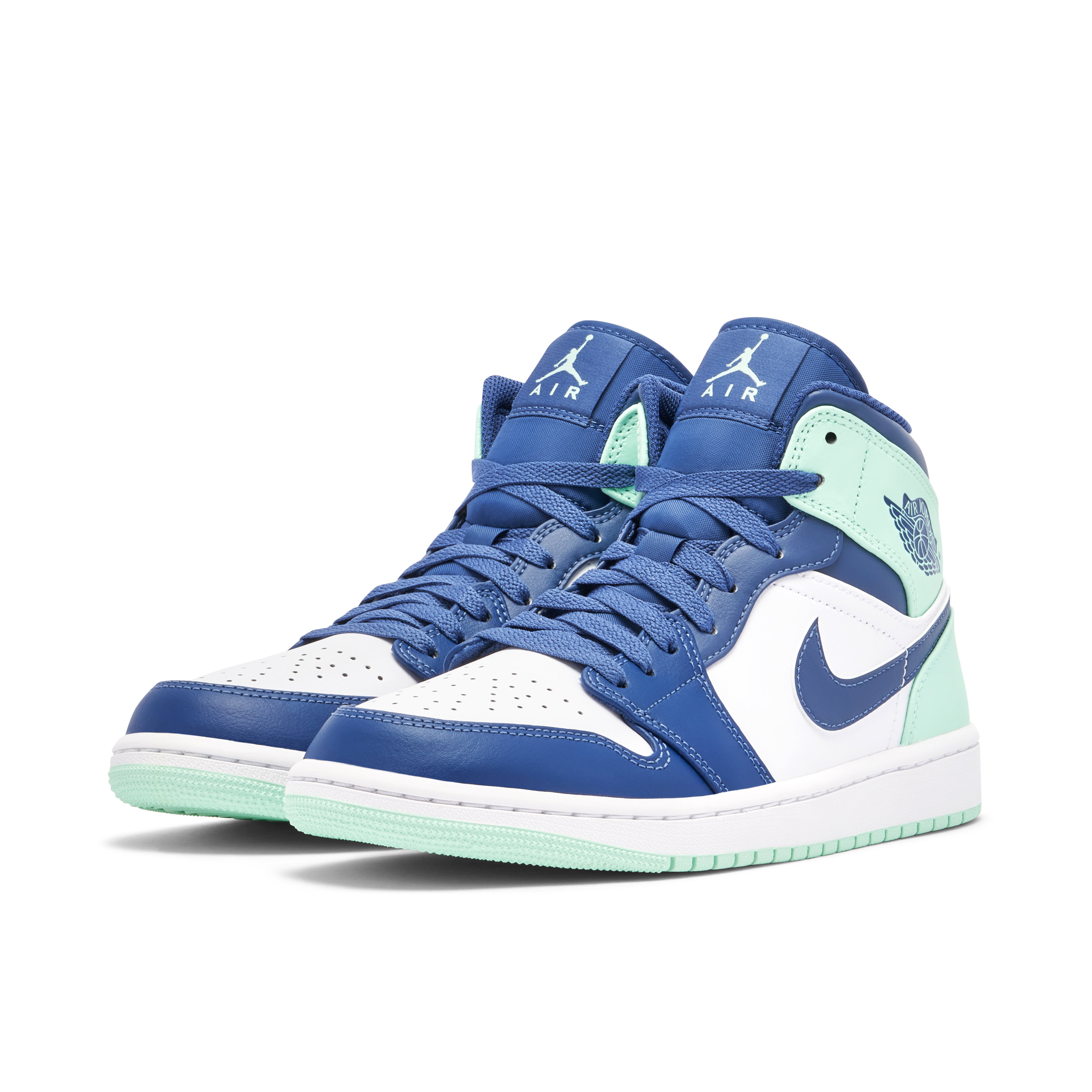 Air Jordan 1 Mid Blue Mint | 554724-413 | Laced