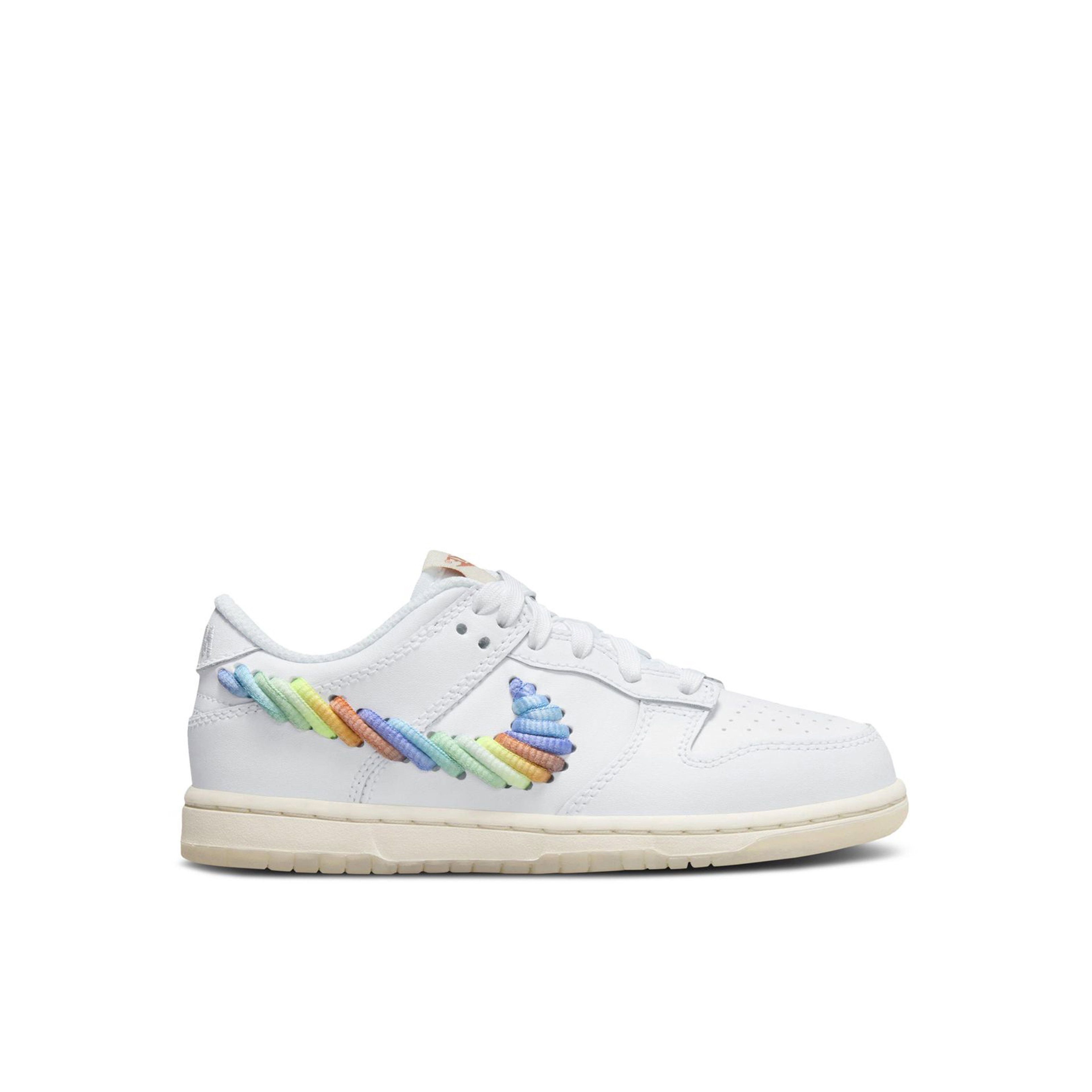Nike Dunk Low SE Rainbow Lace Swoosh White PS