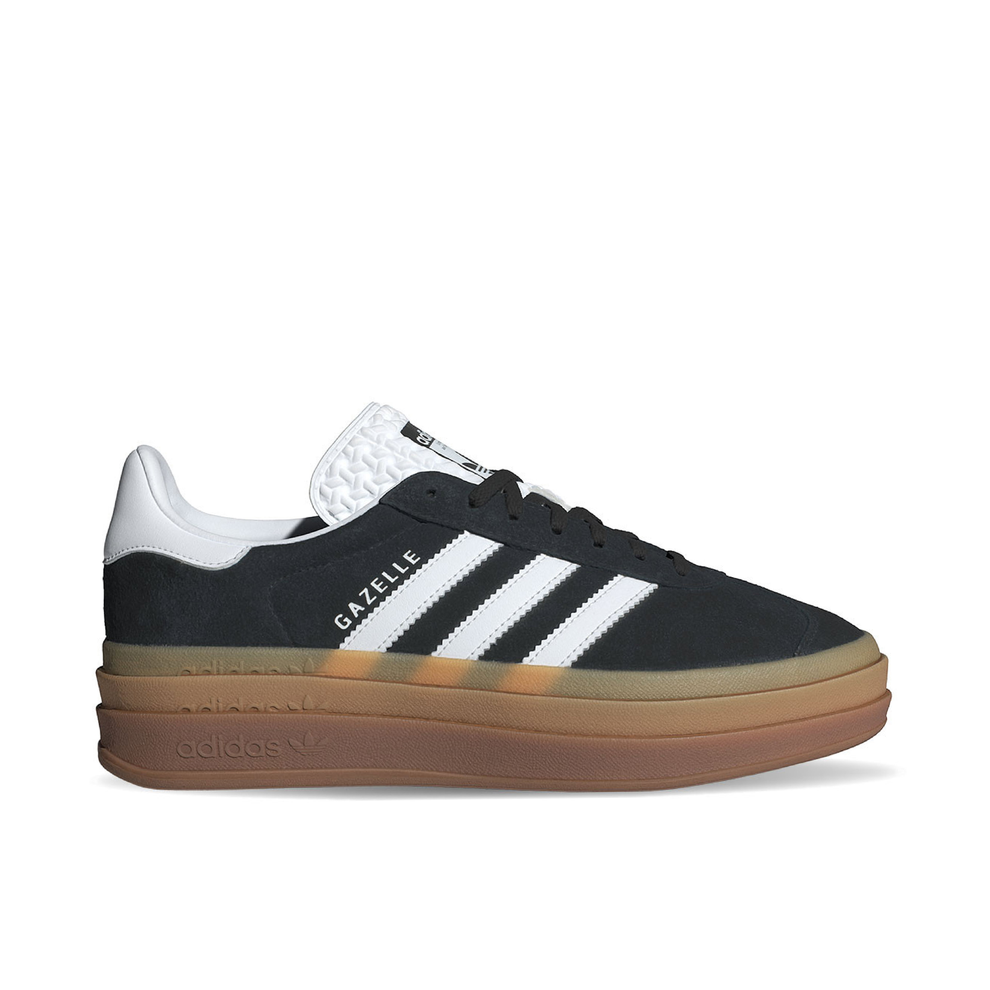 adidas Gazelle Bold Core Black White Gum Womens