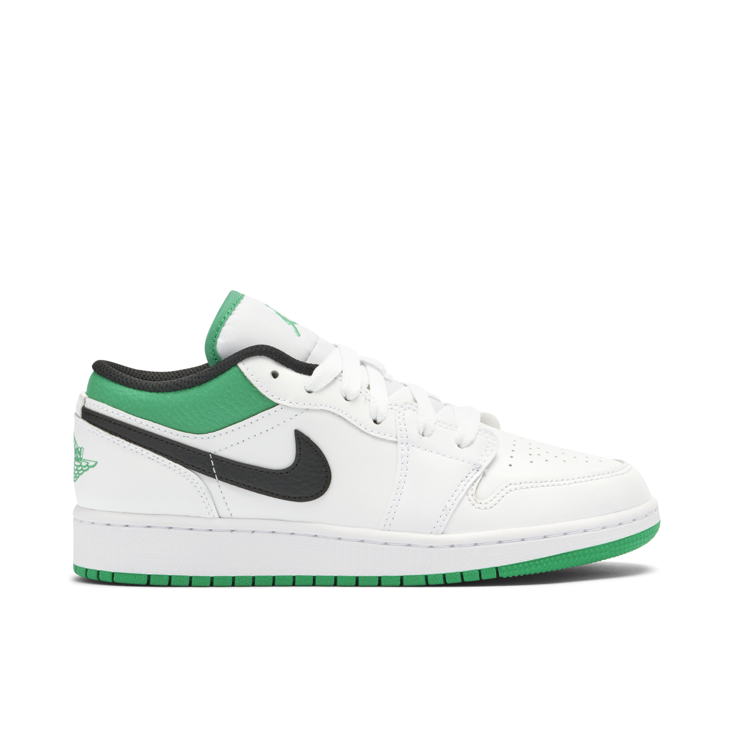 Air Jordan 1 Low White Lucky Green GS