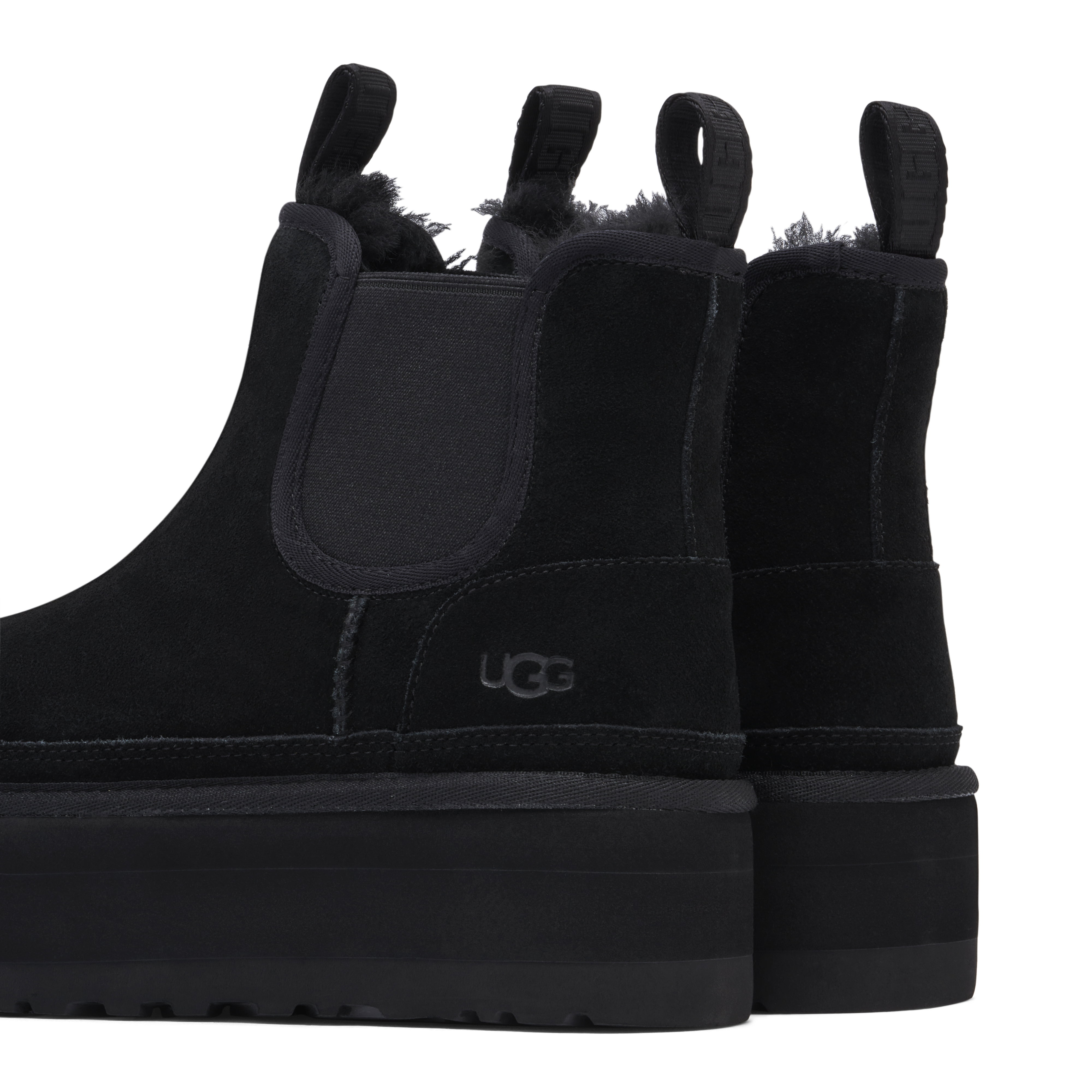 UGG Neumel Platform Chelsea Boot Black Womens | 1134526-BLK | Laced