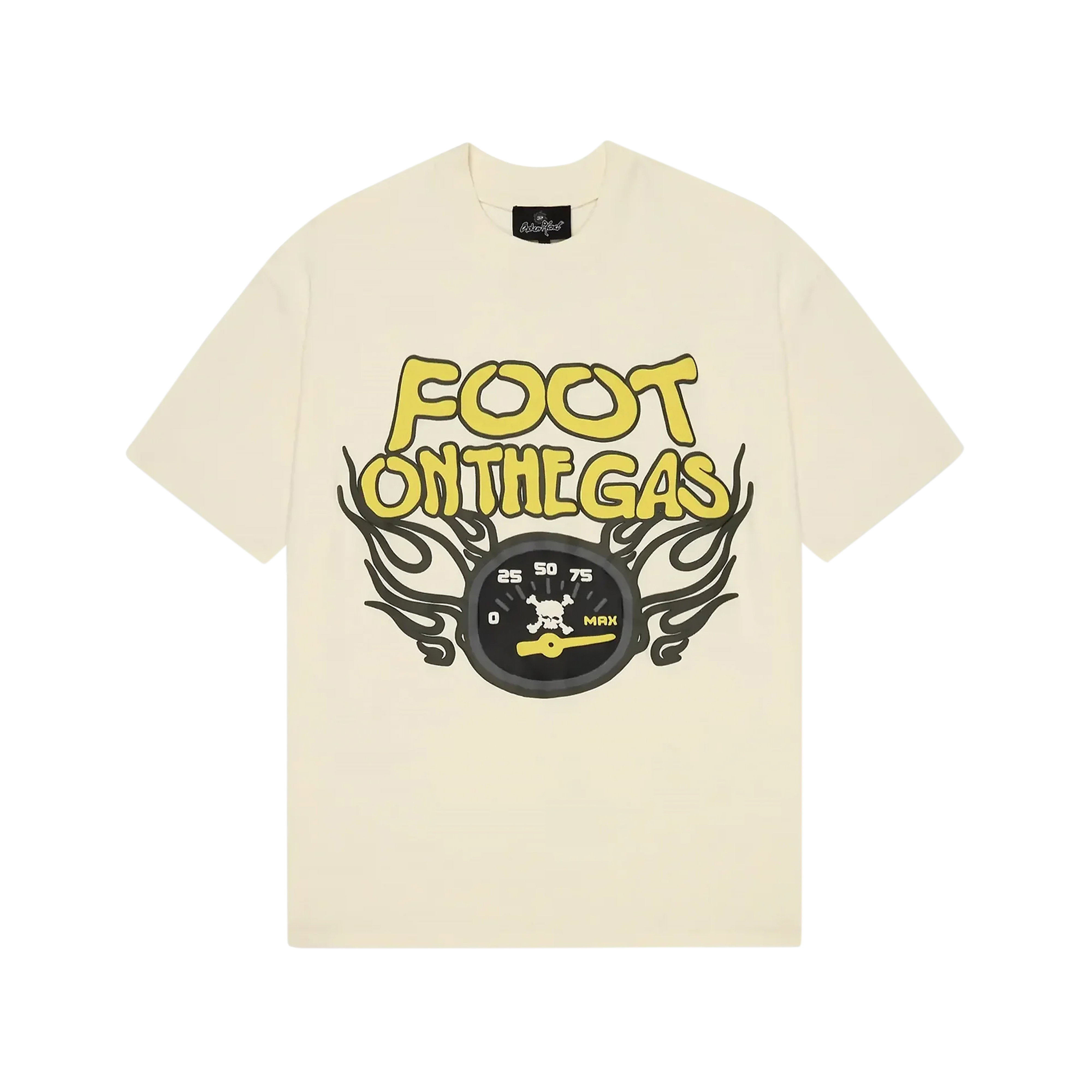 Broken Planet Foot On The Gas Vanilla White T Shirt | BROKEN