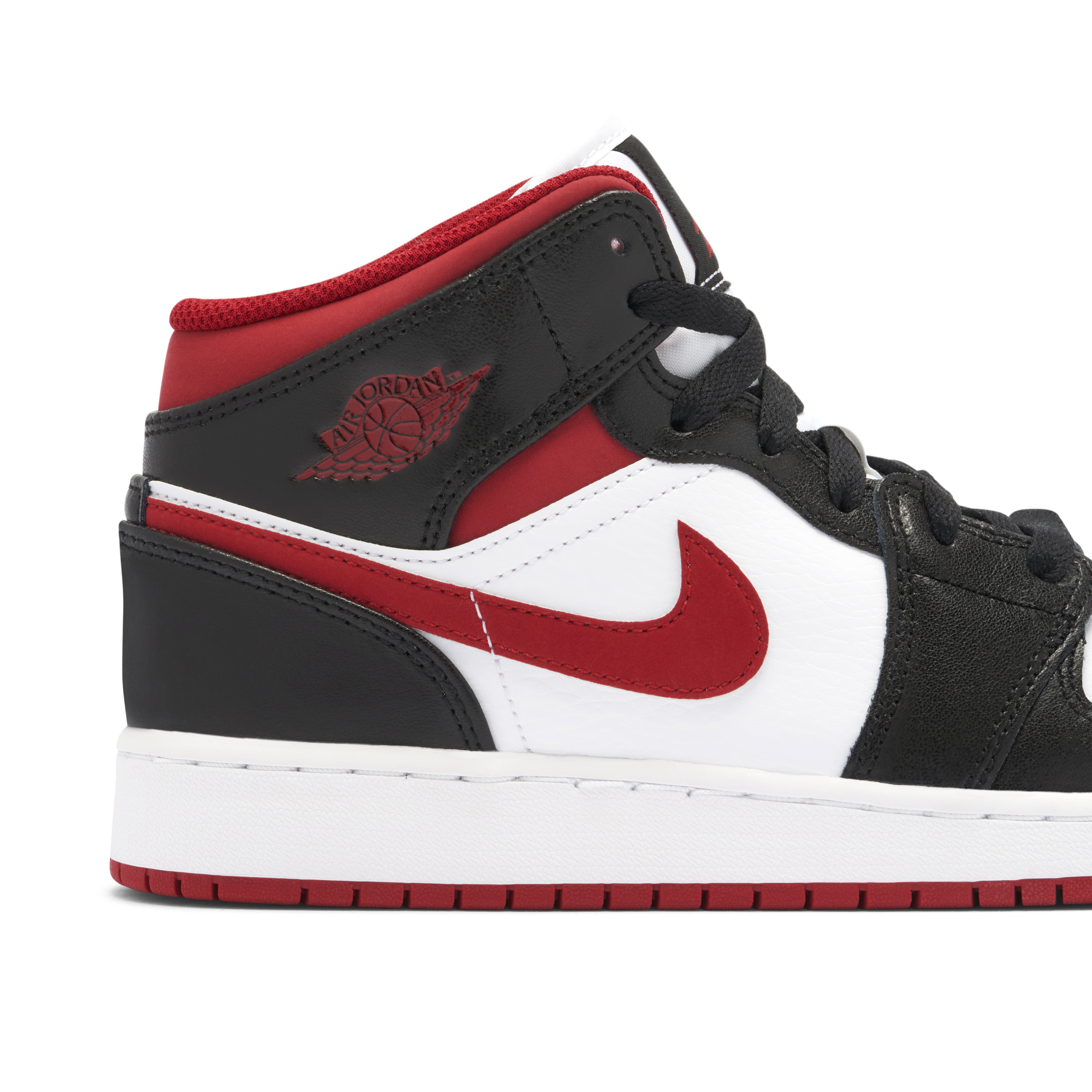 Air Jordan 1 Mid Black White Gym Red GS