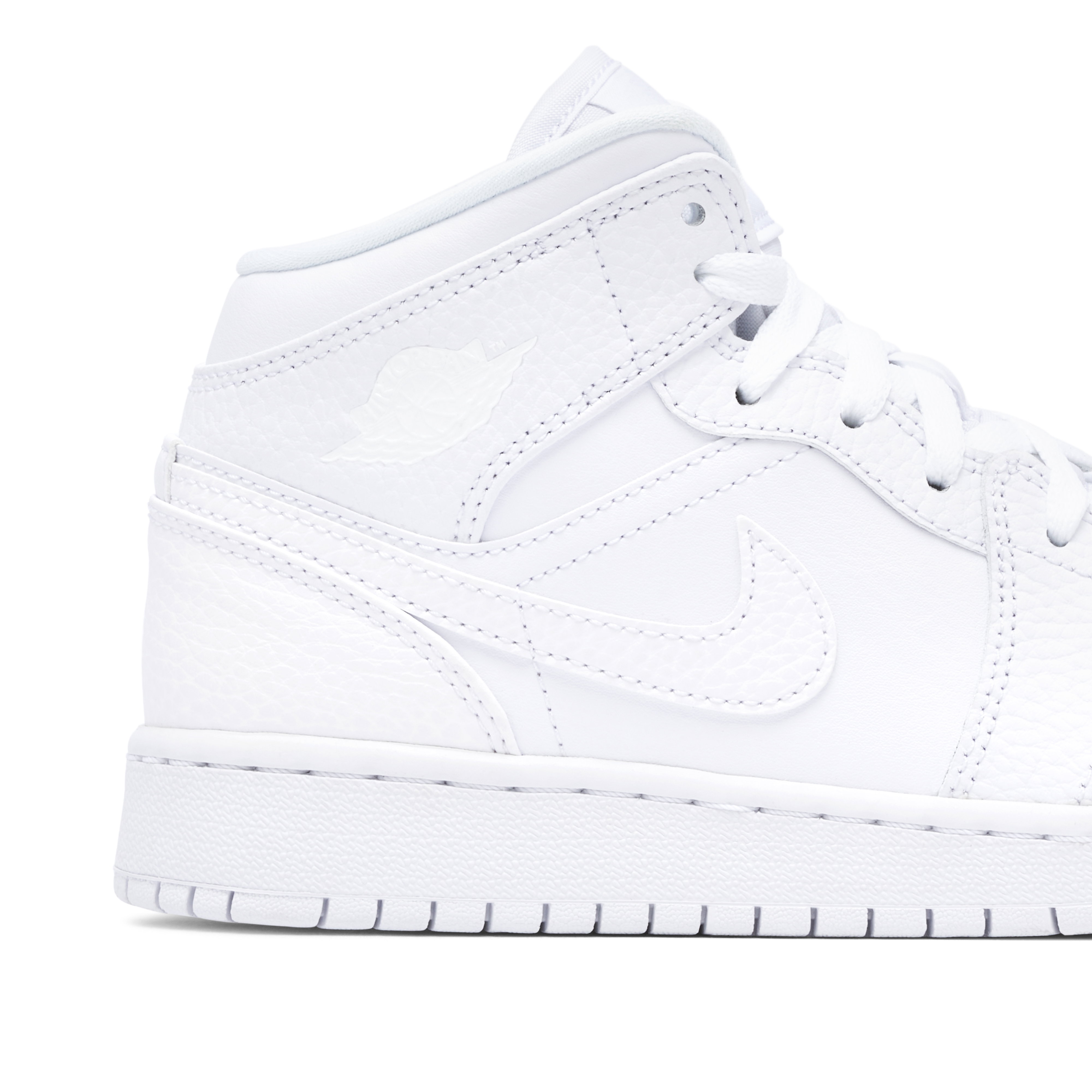 Air Jordan 1 Mid Triple White GS | 554725-130 | Laced