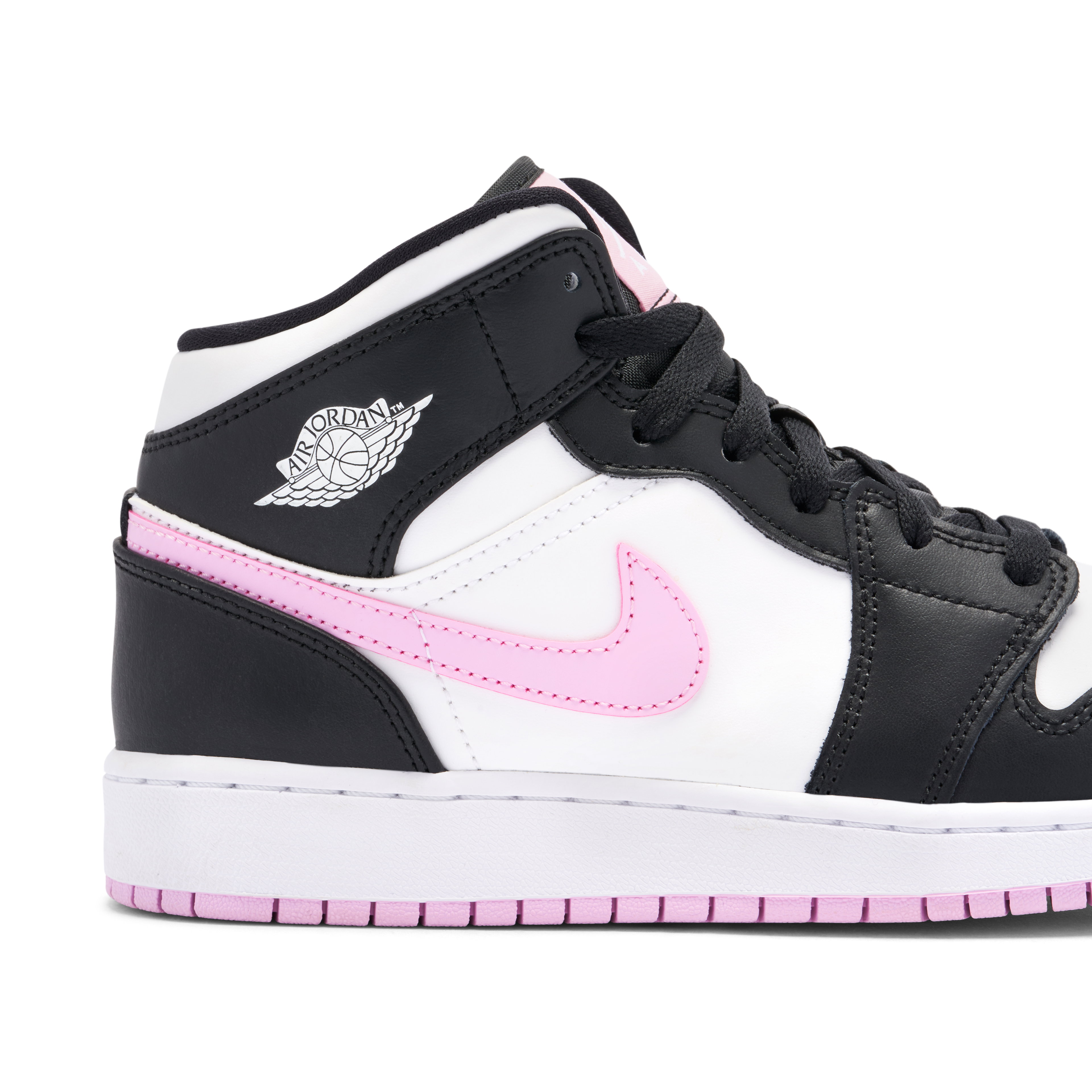 Air Jordan 1 MID GS White Black Light Arctic Pink